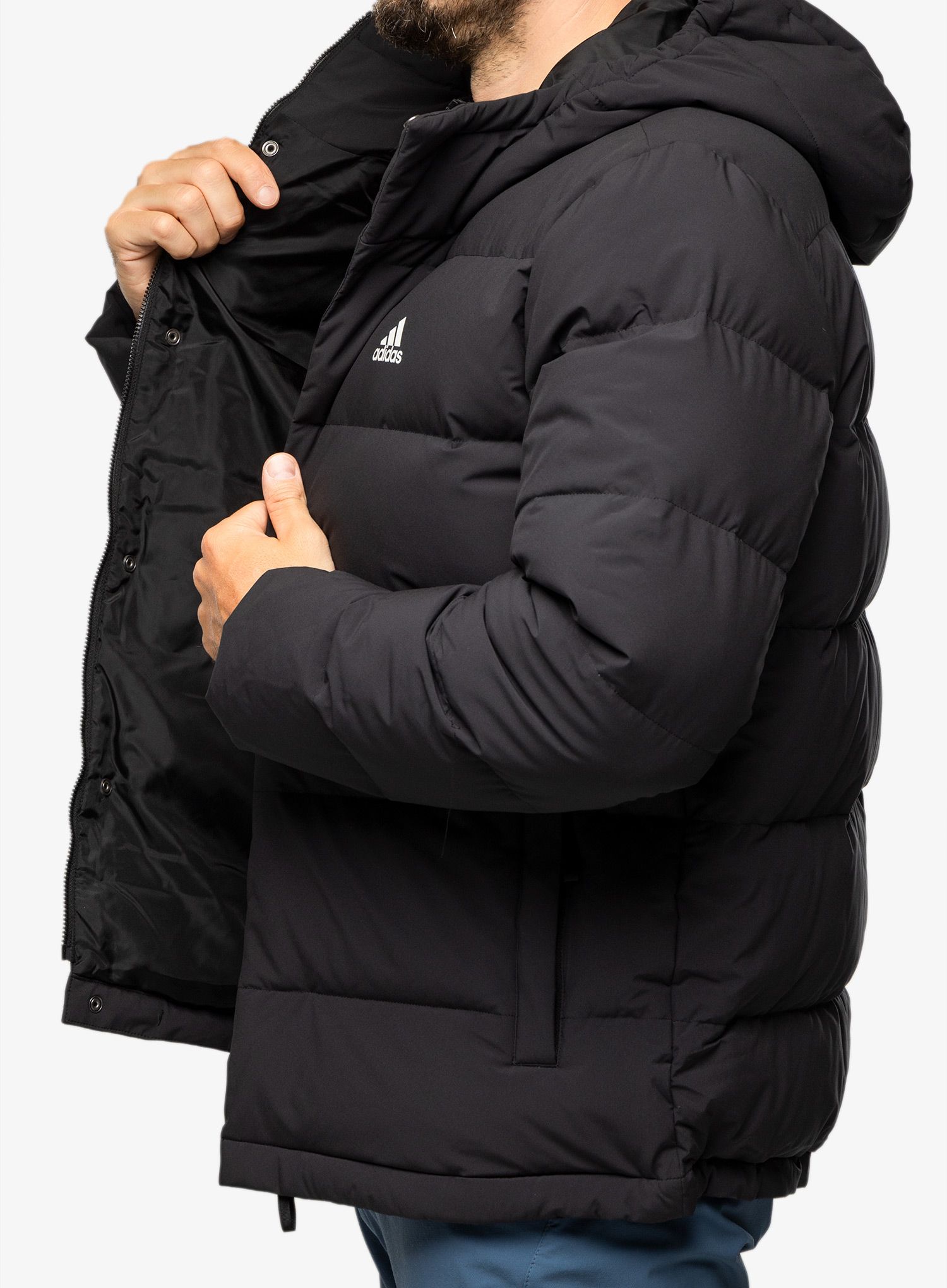 Pernata jakna adidas Helionic Hooded Jacket - black