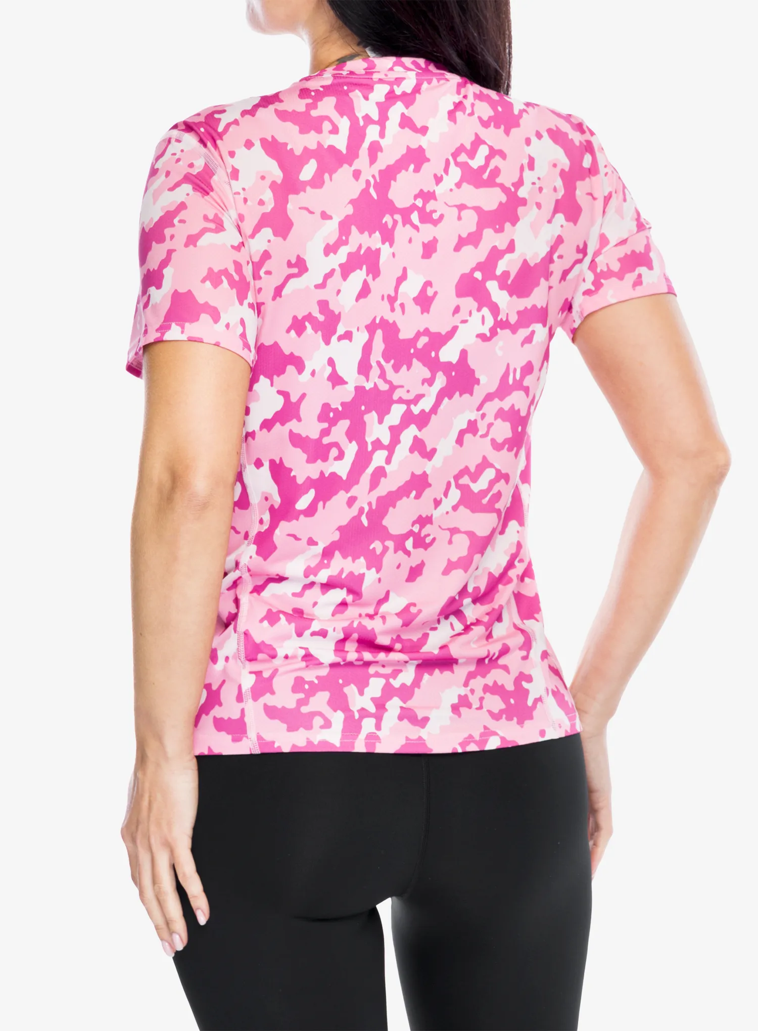 Ženska majica za trčanje adidas Own The Run Camo Running Tee - clear pink