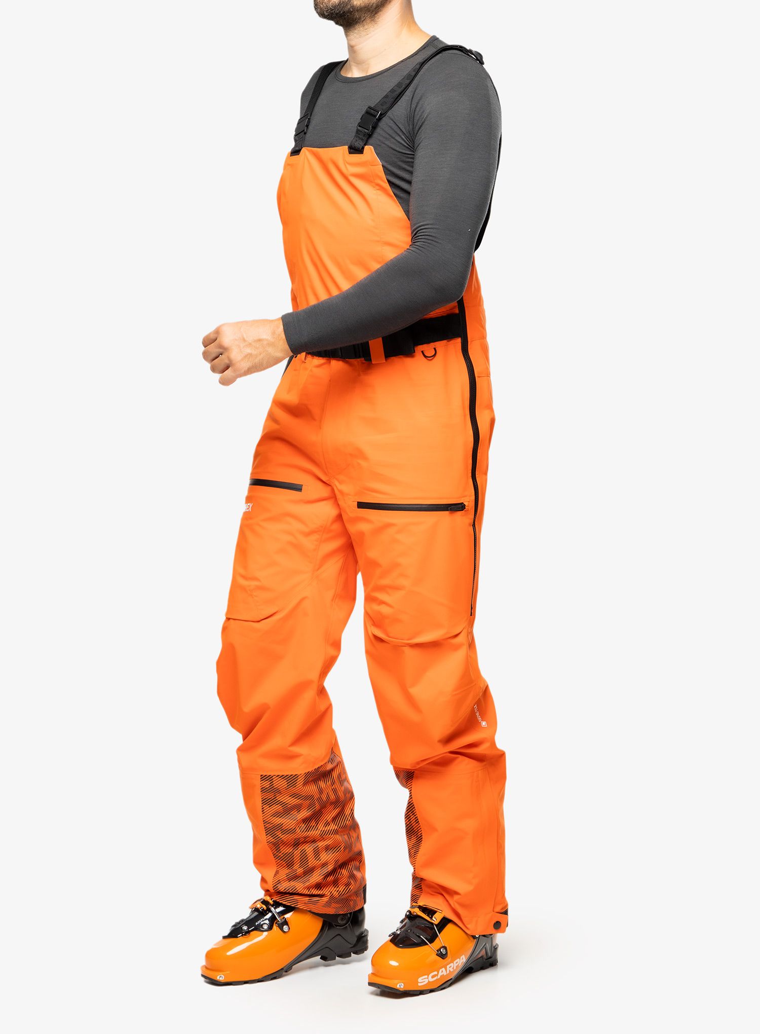 Hlače adidas TERREX 3L GORE-TEX Snow Bib - semi impact orange