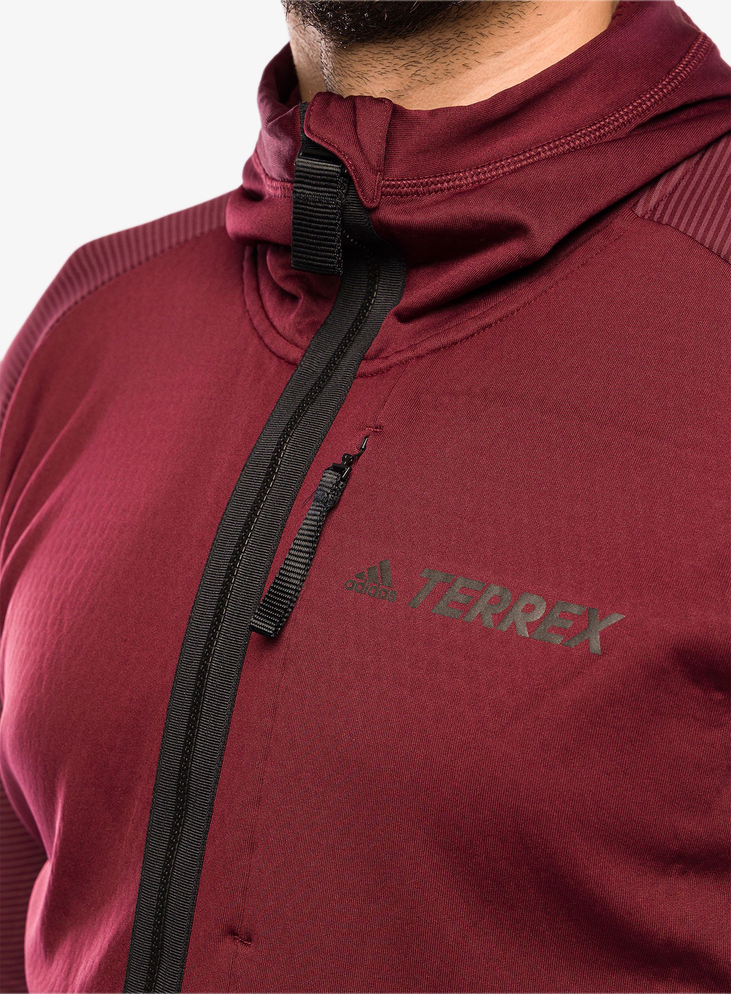 Dukserica adidas TERREX Flooce Hooded Hiking Fleece - shadow red