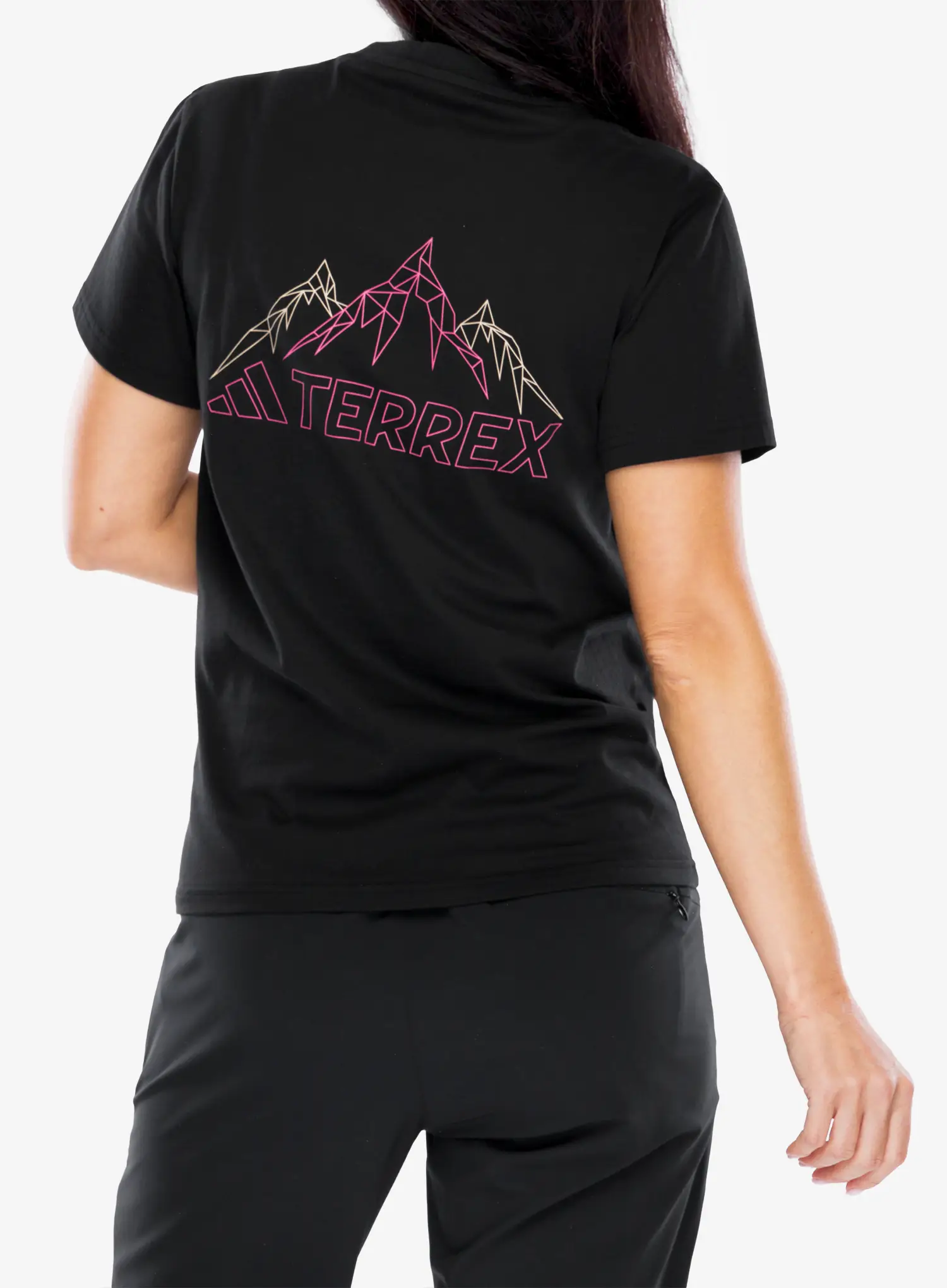 Ženska pamučna majica adidas TERREX Graphic T-Shirt - black