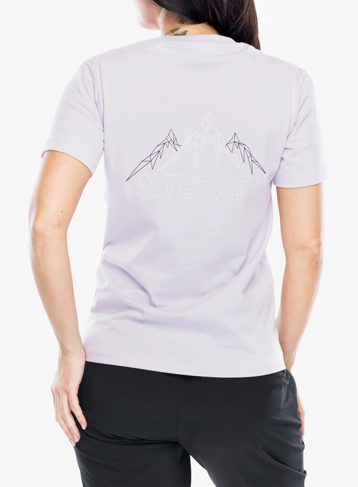 Ženska pamučna majica adidas TERREX Graphic T-Shirt - silver dawn