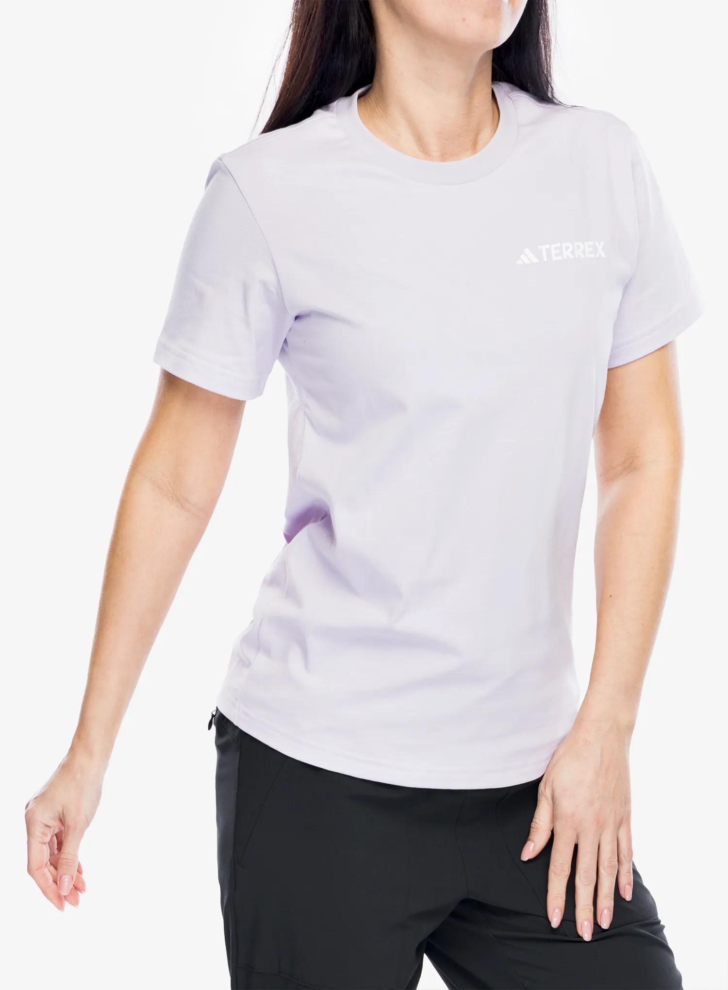Ženska pamučna majica adidas TERREX Graphic T-Shirt - silver dawn
