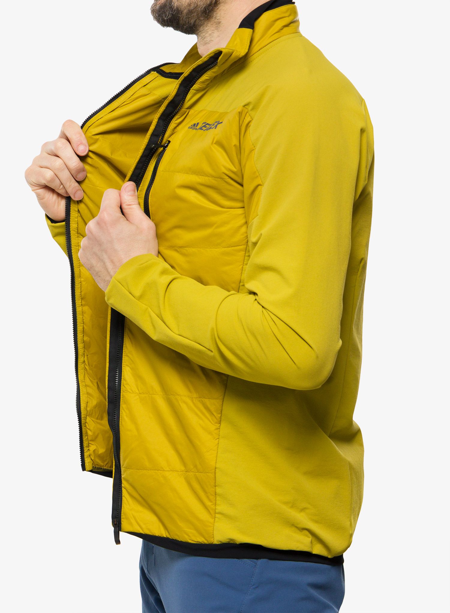 Hibridna jakna adidas TERREX Hybrid Insulation Jacket - pulse olive