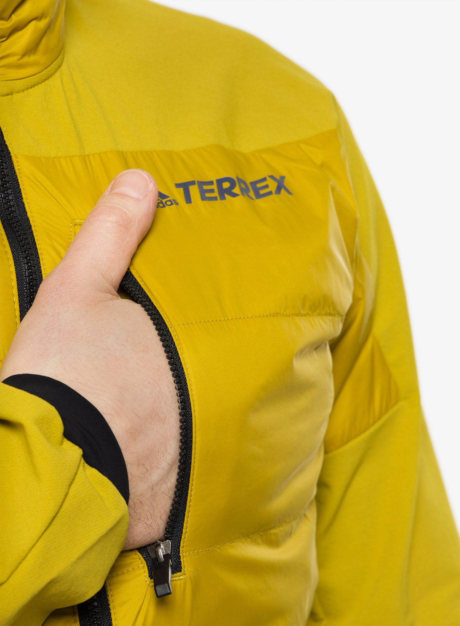 Hibridna jakna adidas TERREX Hybrid Insulation Jacket - pulse olive