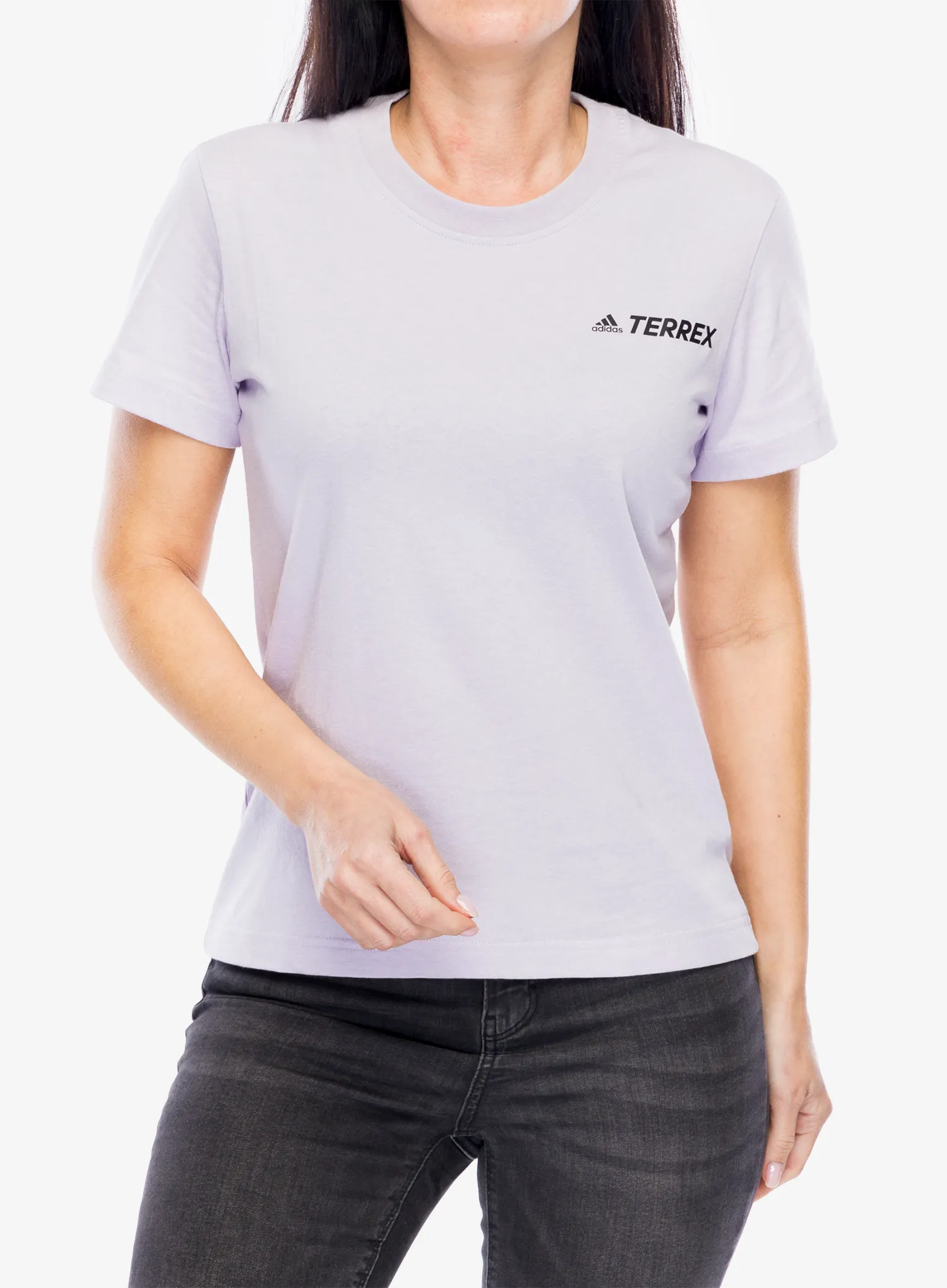 Ženska pamučna majica adidas TERREX Mountain Fun Graphic Tee - silver dawn