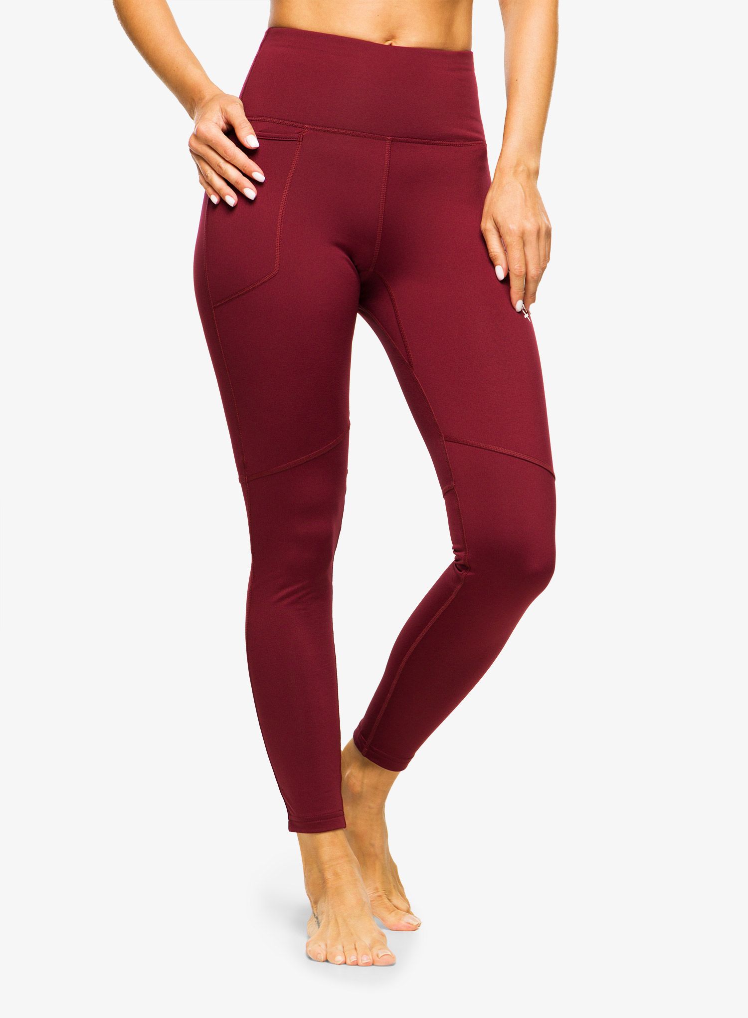 Ženske tajice adidas TERREX Multi Brushed Tights - shadow red