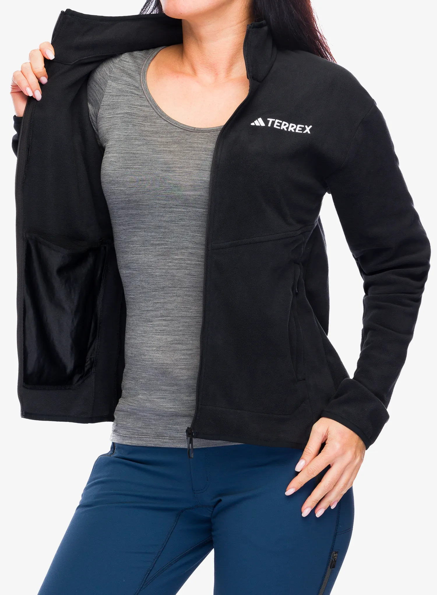 Ženska dukserica od flisa adidas TERREX Multi Full Zip Fleece Jacket - black