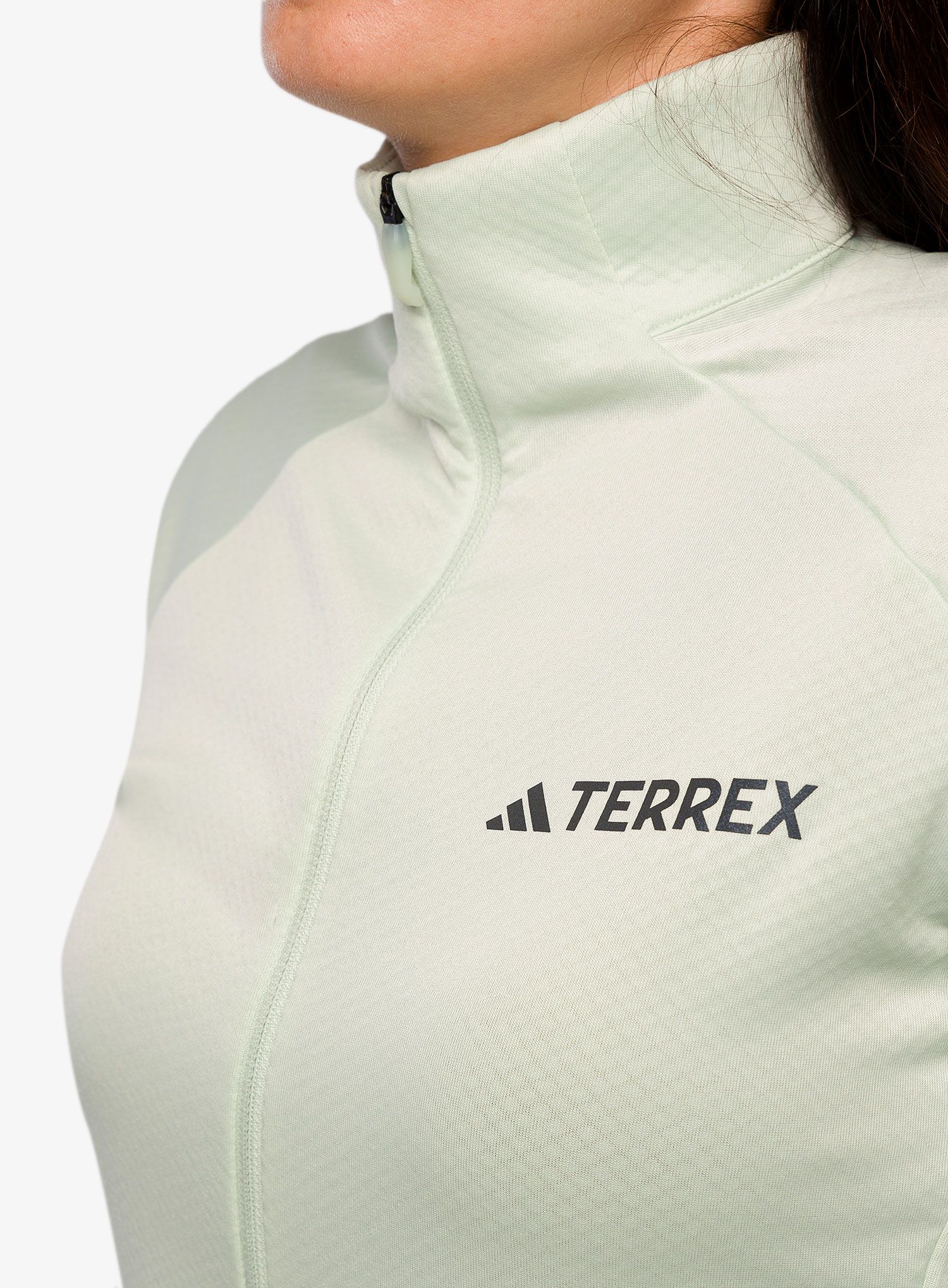 Ženska dukserica od flisa adidas TERREX Multi Full Zip Fleece Jacket - linen green