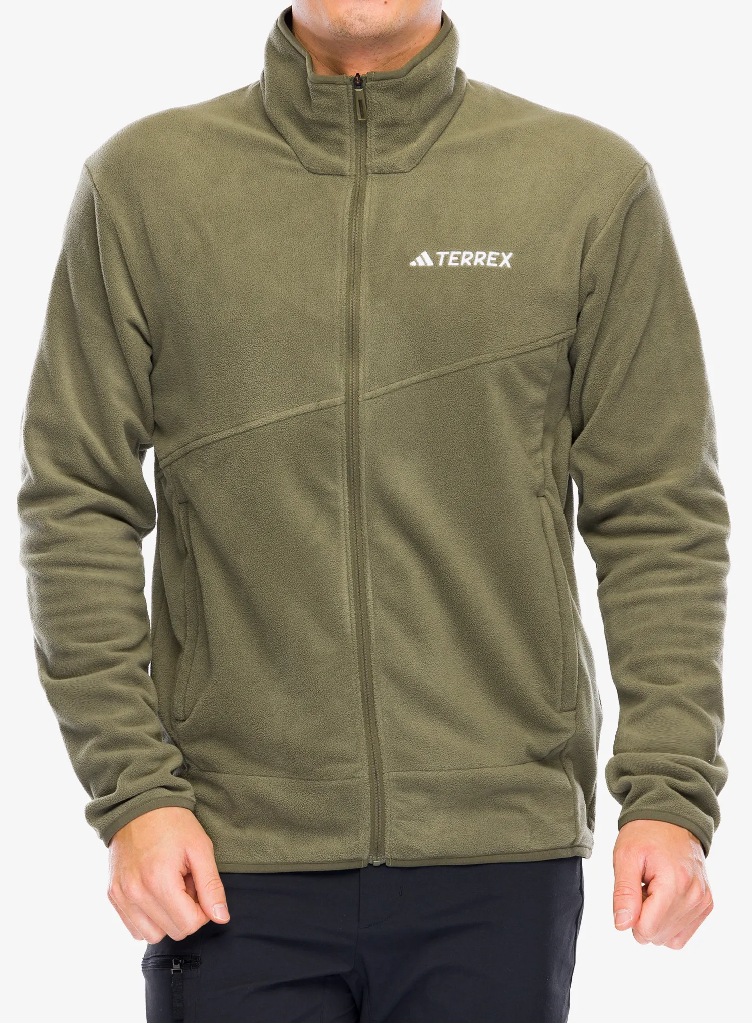 Dukserica od flisa adidas TERREX Multi Full Zip Fleece Jacket - olive strata