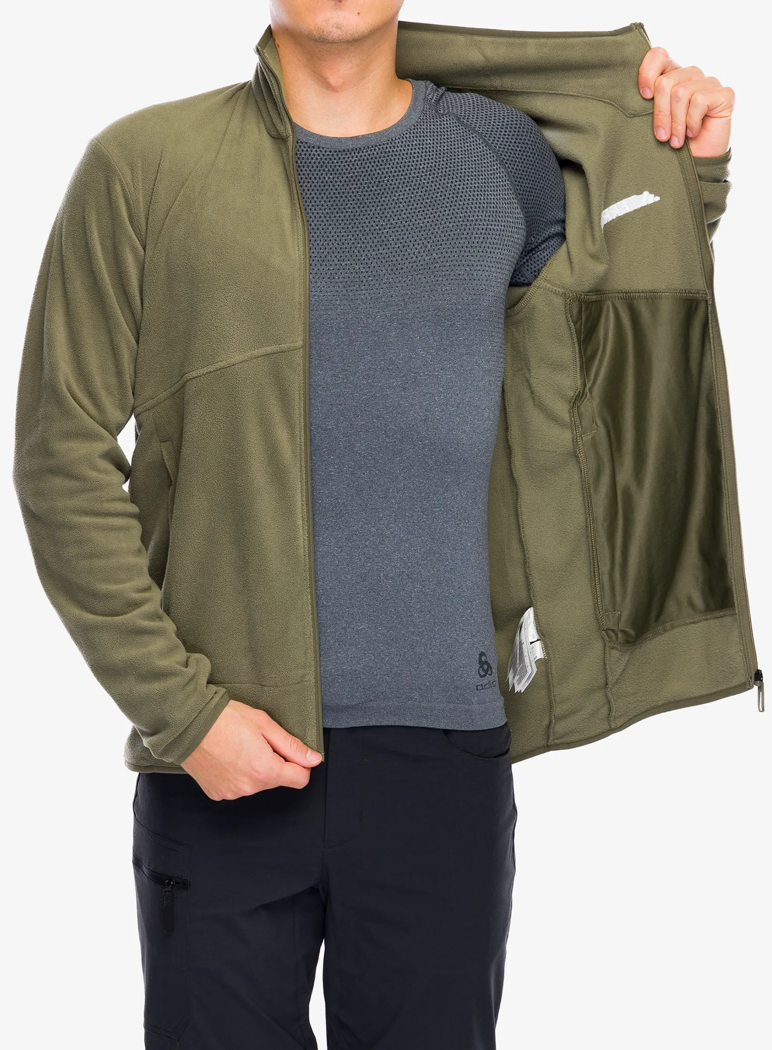 Dukserica od flisa adidas TERREX Multi Full Zip Fleece Jacket - olive strata