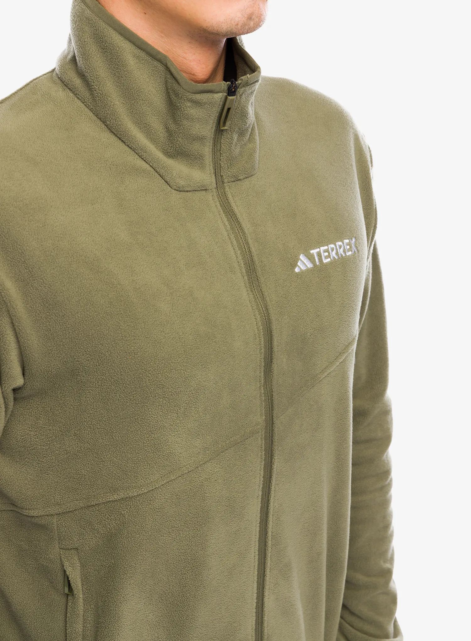 Dukserica od flisa adidas TERREX Multi Full Zip Fleece Jacket - olive strata