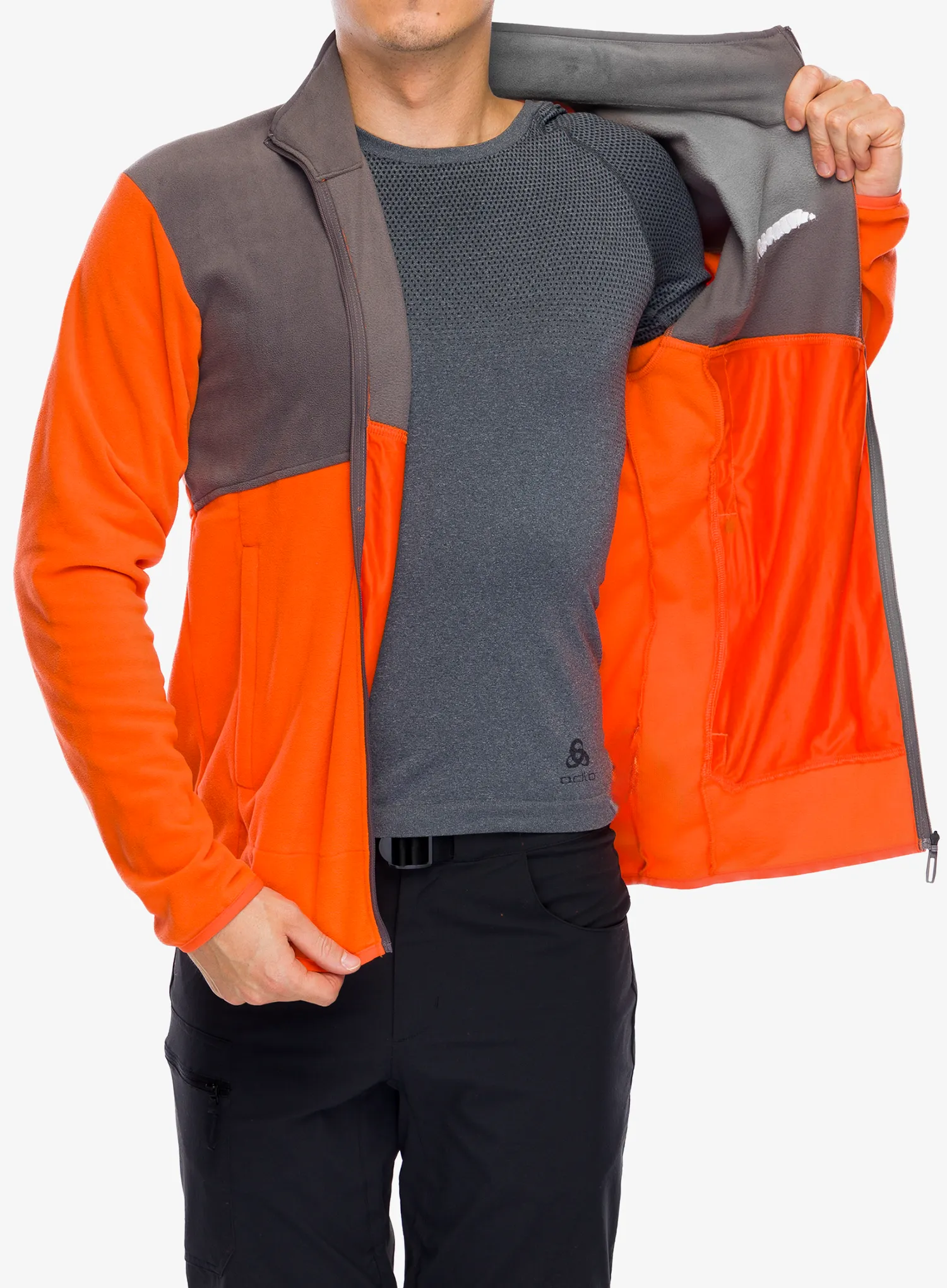 Dukserica od flisa adidas TERREX Multi Full Zip Fleece Jacket - semi impact orange/charcoal