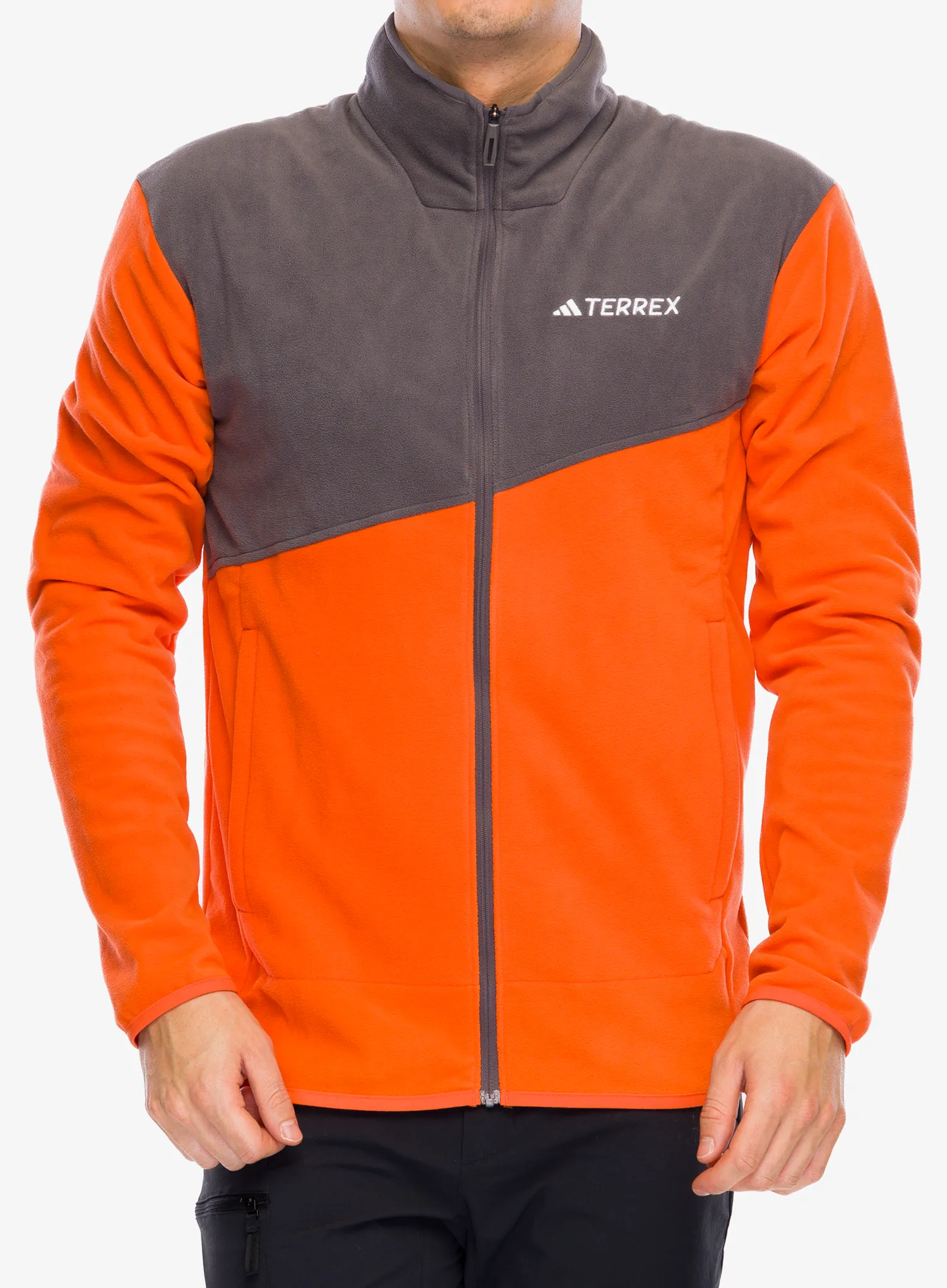 Dukserica od flisa adidas TERREX Multi Full Zip Fleece Jacket - semi impact orange/charcoal