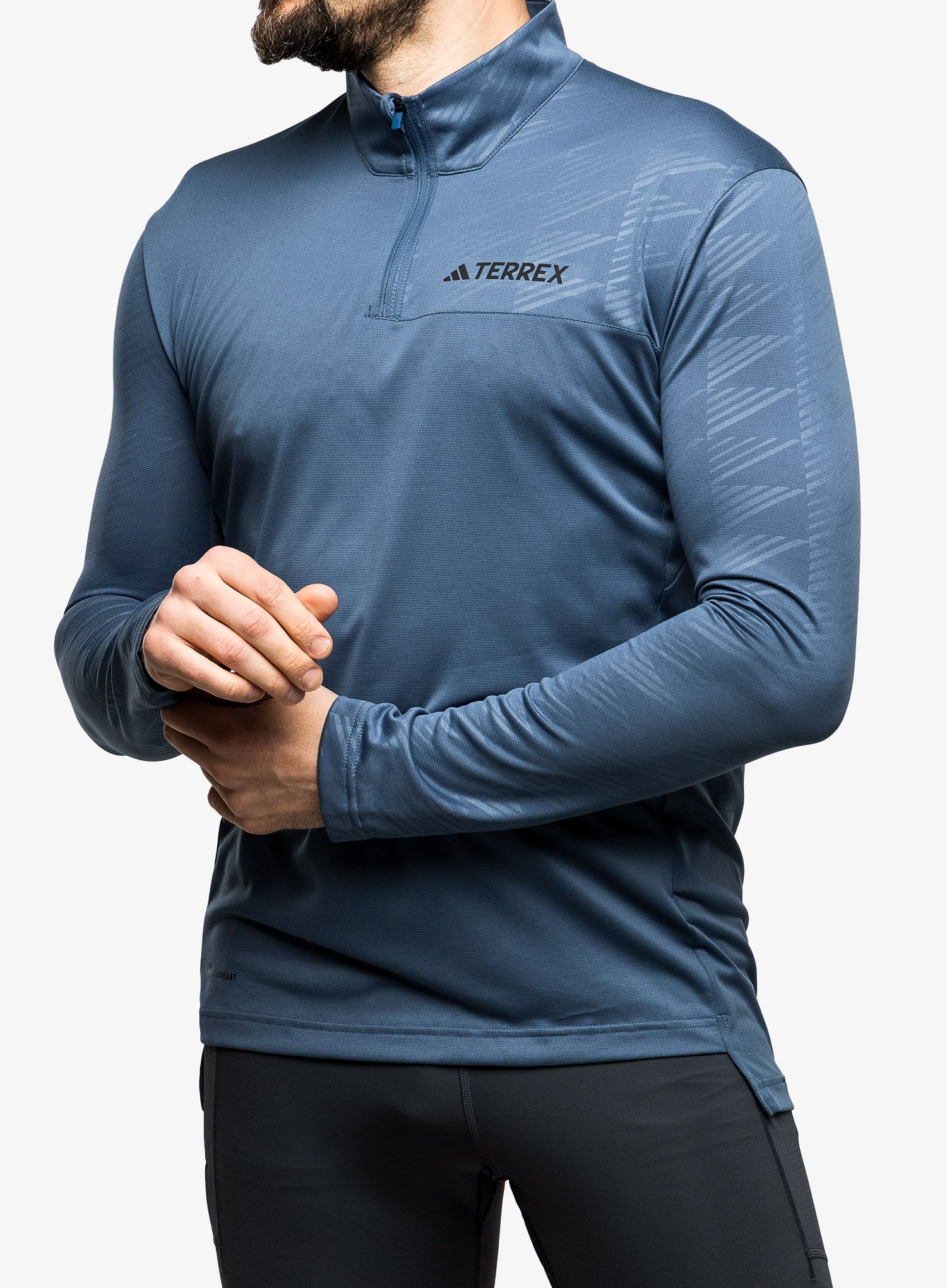 Dukserica adidas TERREX Multi Half-Zip LS Tee - wonder steel