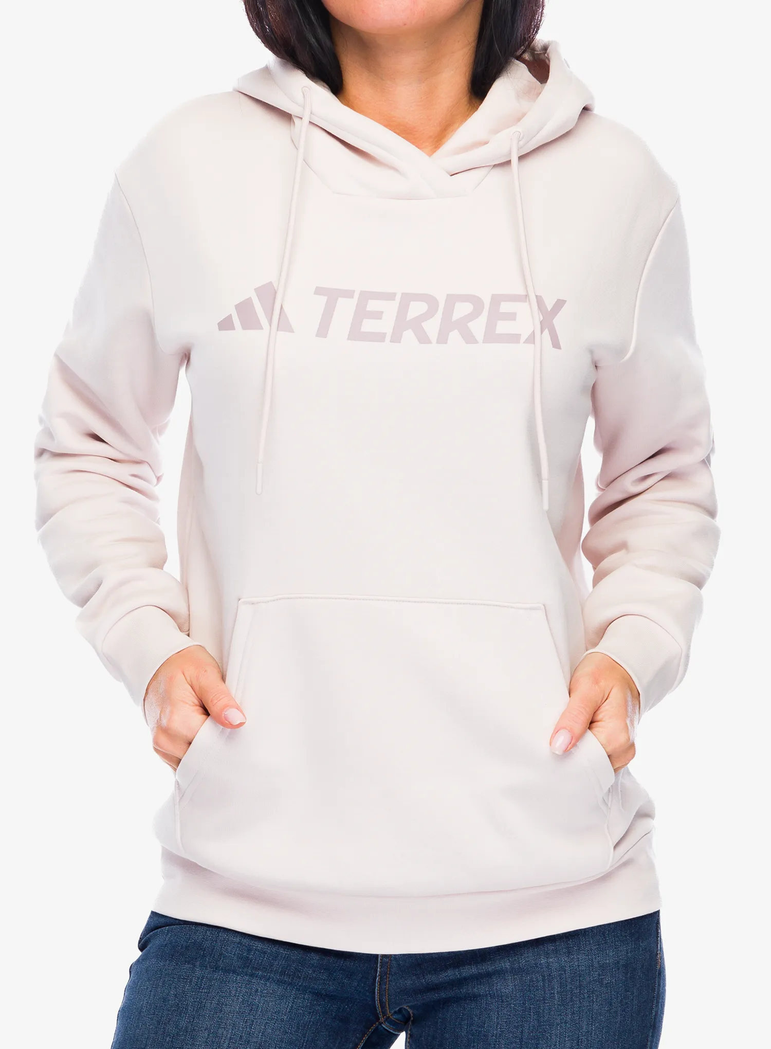 Dukserica s kapuljačom ženska adidas TERREX Multi Large Logo Hoody - putty mauve