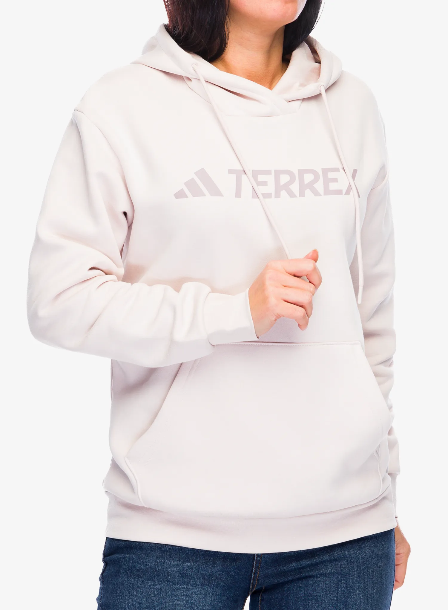 Dukserica s kapuljačom ženska adidas TERREX Multi Large Logo Hoody - putty mauve