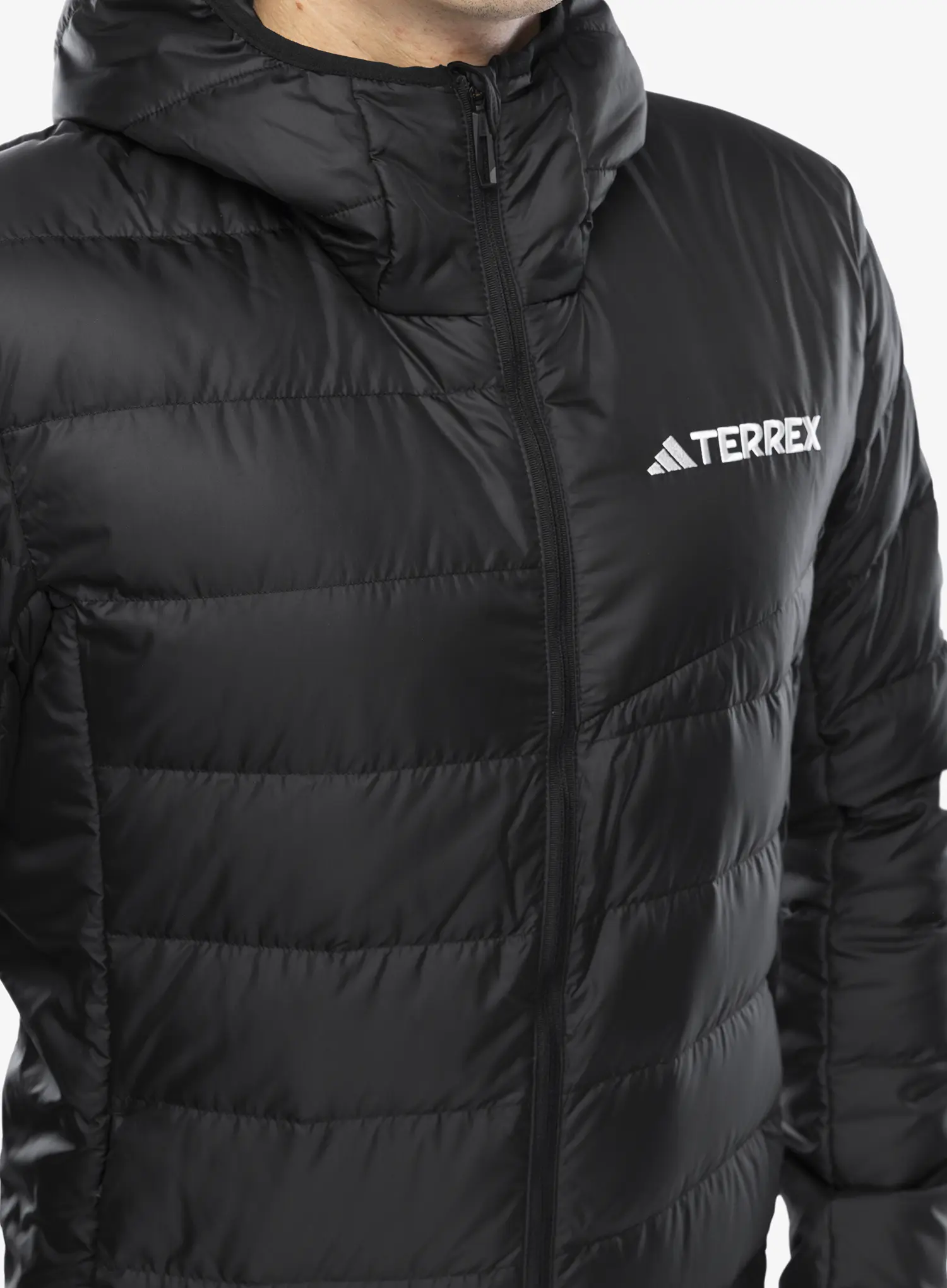 Pernata jakna adidas TERREX Multi Light Down Hooded Jacket - black