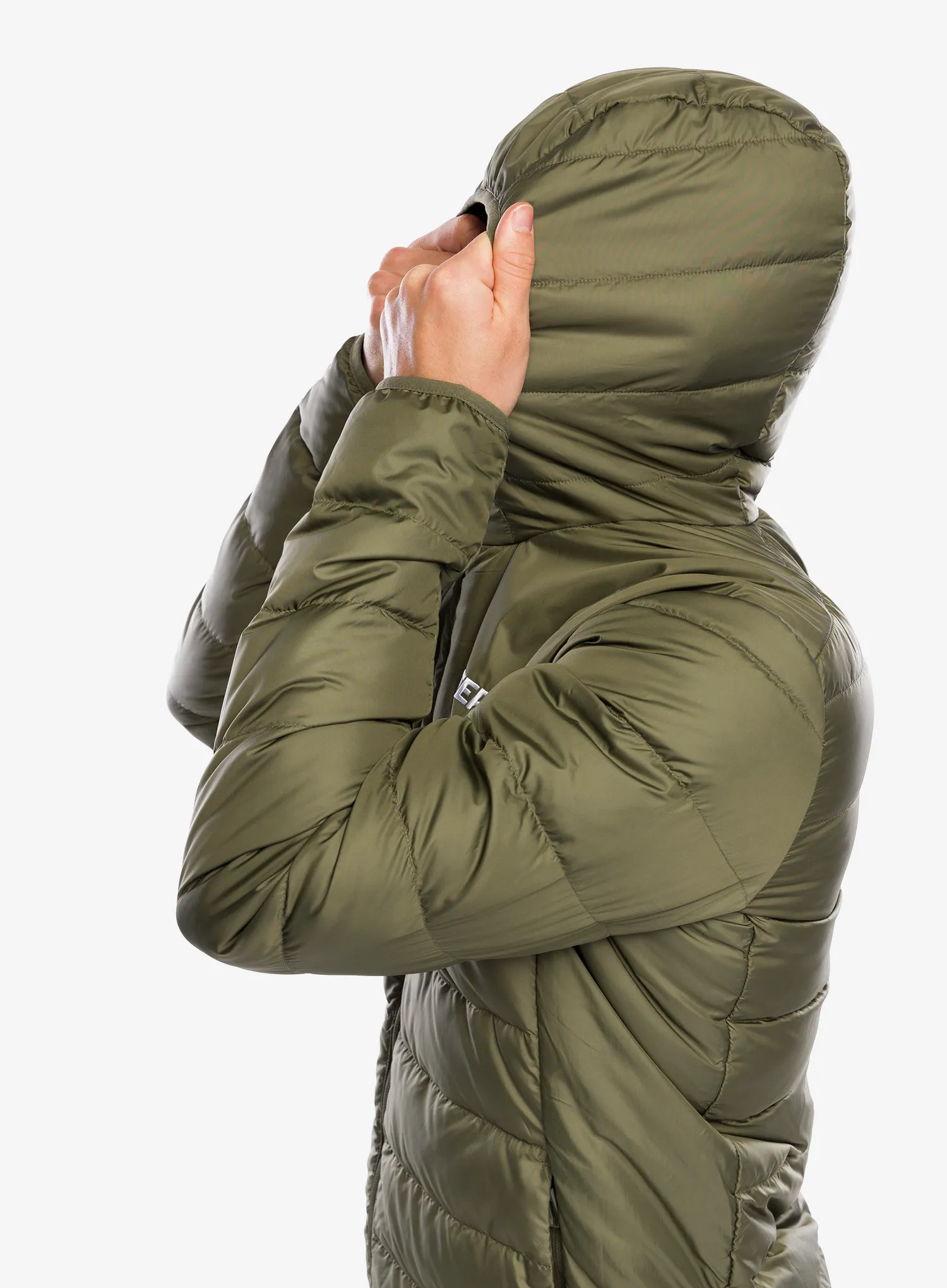 Pernata jakna adidas TERREX Multi Light Down Hooded Jacket - olive strata