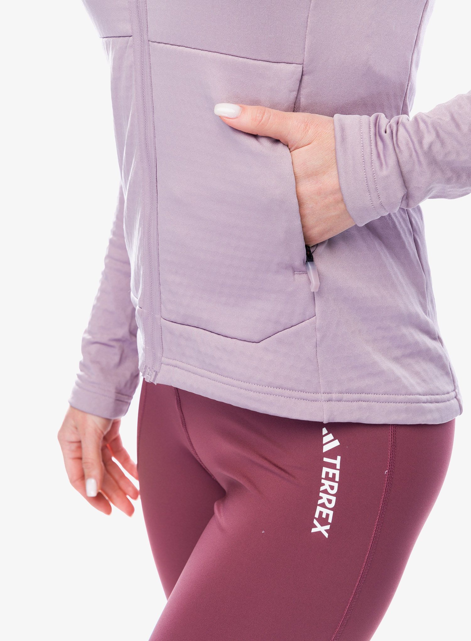 Ženska dukserica od flisa adidas TERREX Multi Light Fleece Full Zip Jacket - preloved fig
