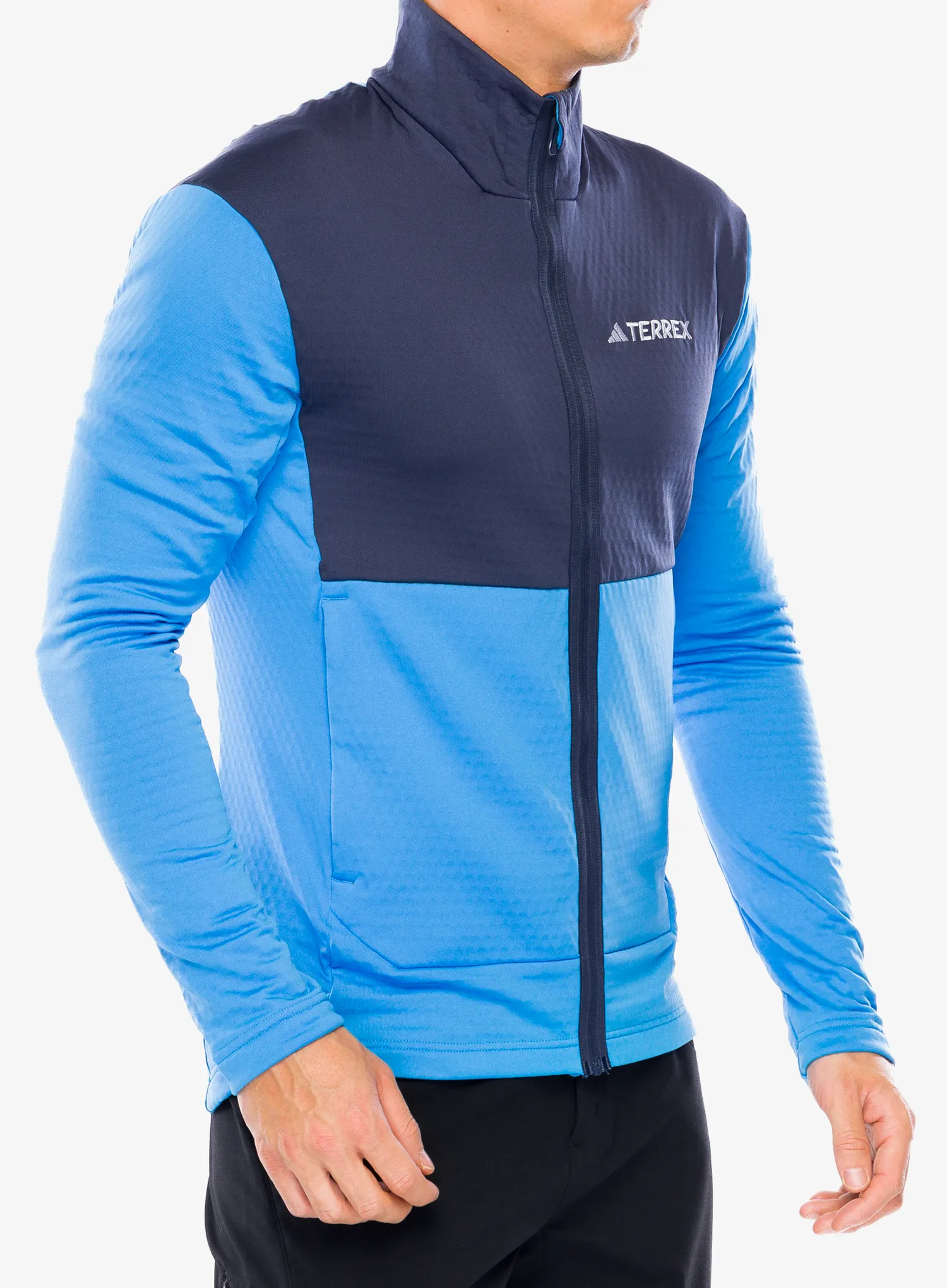 Dukserica adidas TERREX Multi Light Fleece Full Zip Jacket - pulse blue/shadow navy