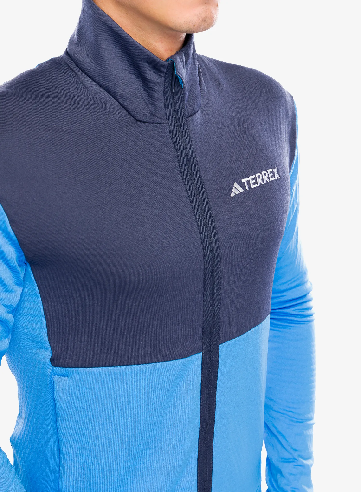 Dukserica adidas TERREX Multi Light Fleece Full Zip Jacket - pulse blue/shadow navy