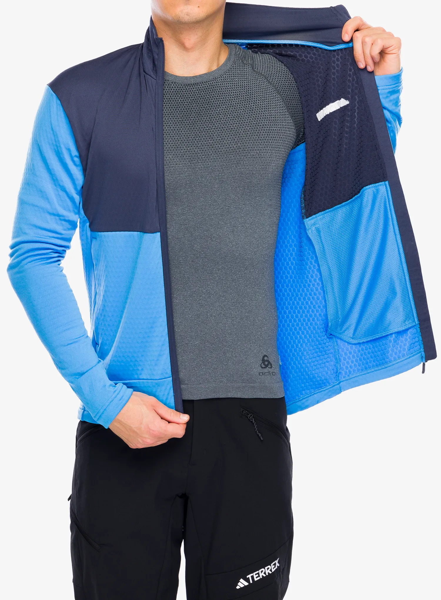Dukserica adidas TERREX Multi Light Fleece Full Zip Jacket - pulse blue/shadow navy