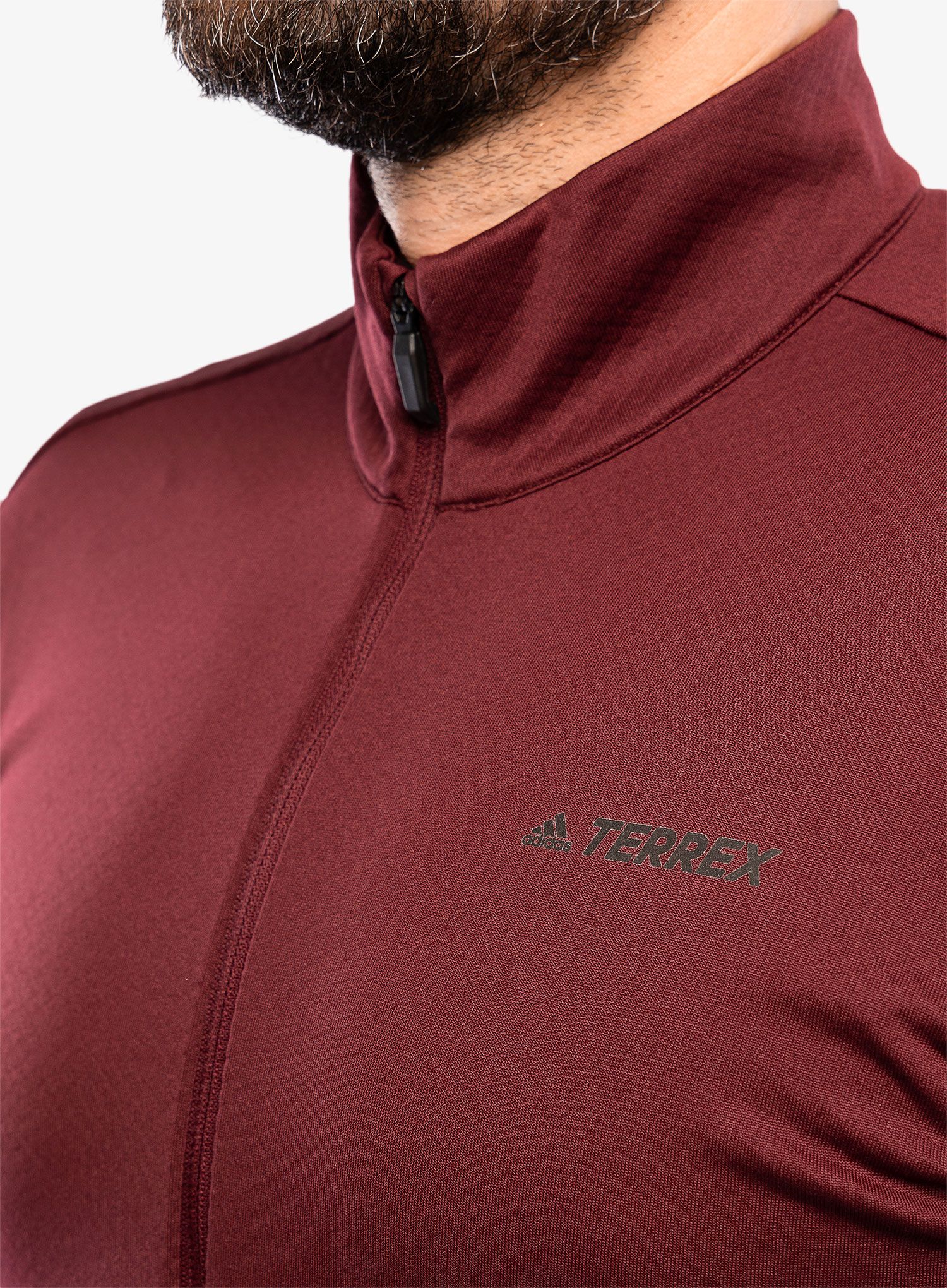 Dukserica od flisa adidas TERREX Multi Primegreen Full-Zip Fleece Jkt - shadow red