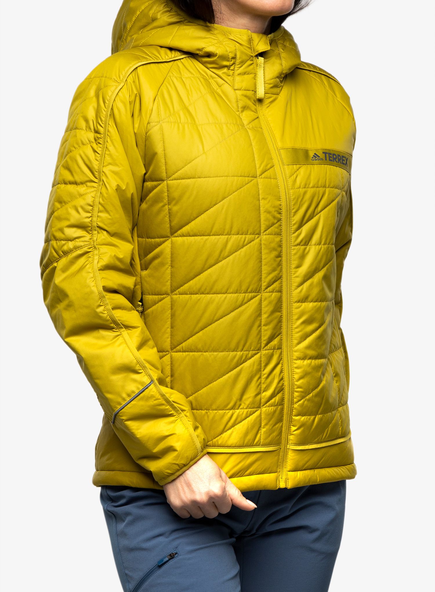 Jakna s postavom adidas TERREX Multi Synthetic Insulated Hooded Jacket - pulse olive