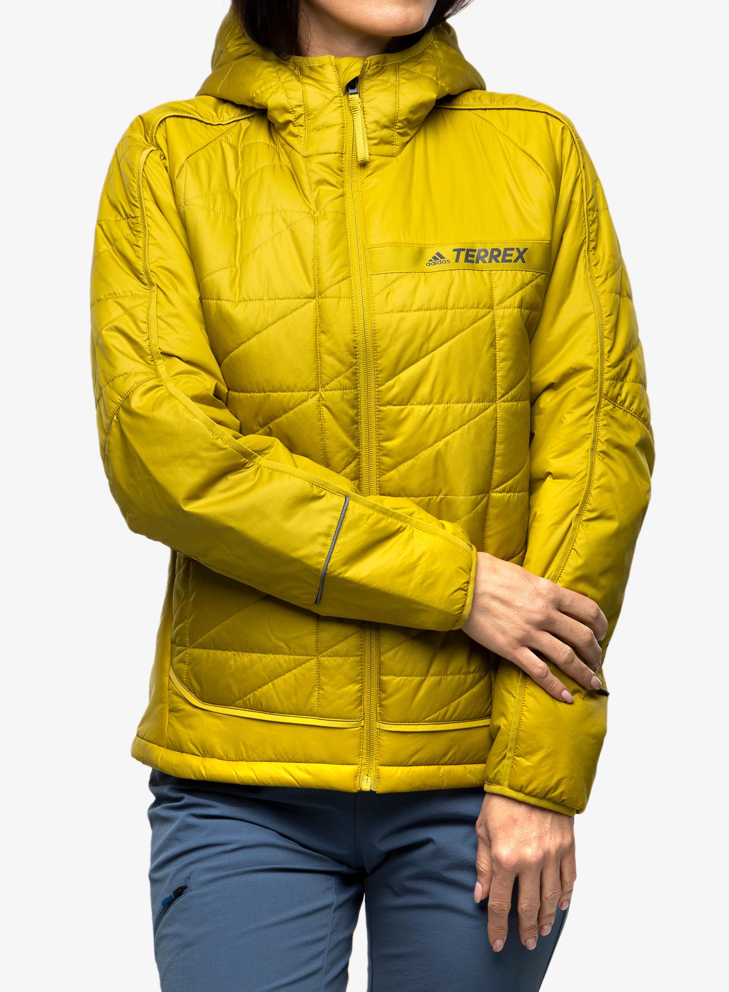 Jakna s postavom adidas TERREX Multi Synthetic Insulated Hooded Jacket - pulse olive