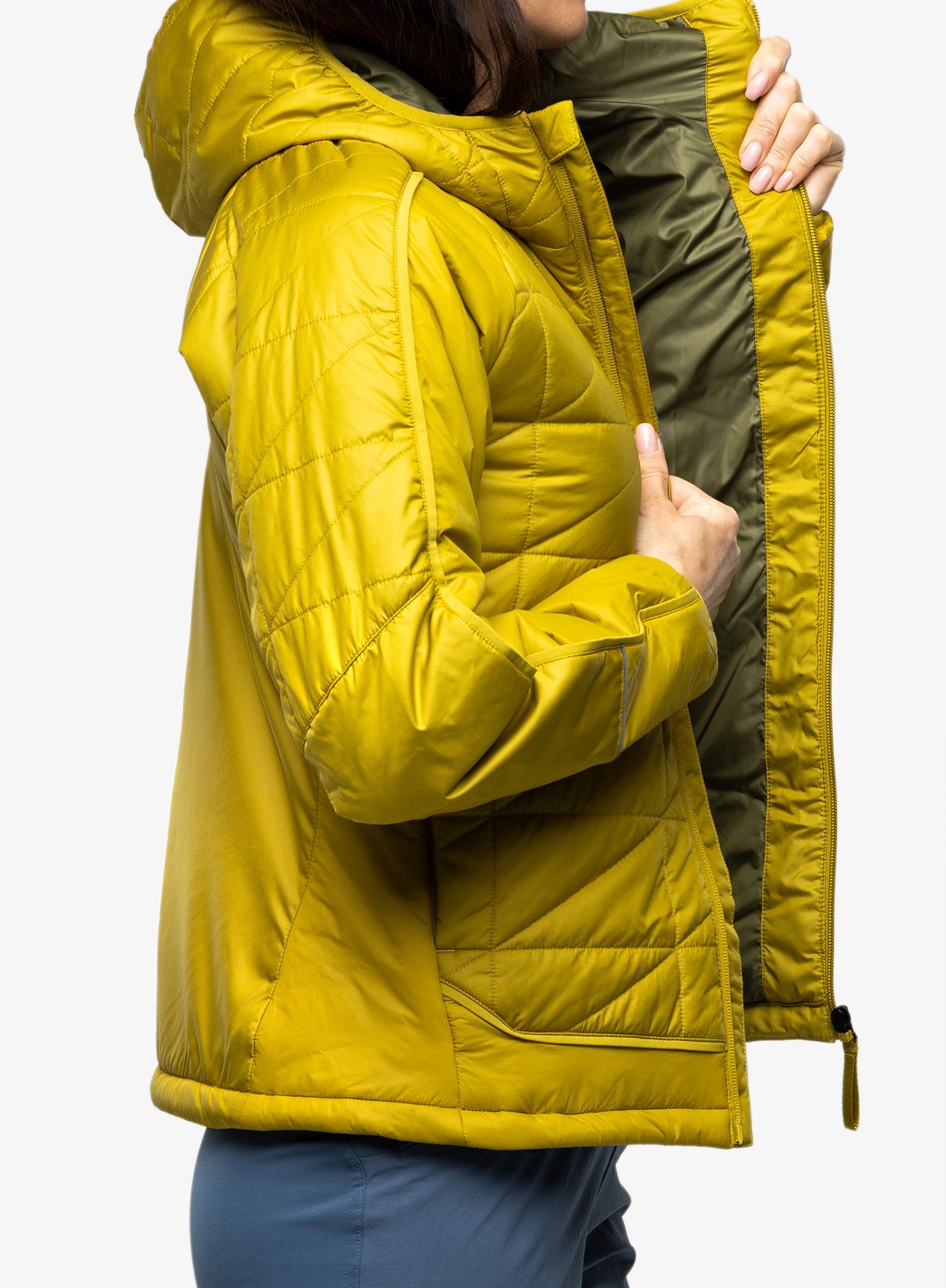 Jakna s postavom adidas TERREX Multi Synthetic Insulated Hooded Jacket - pulse olive