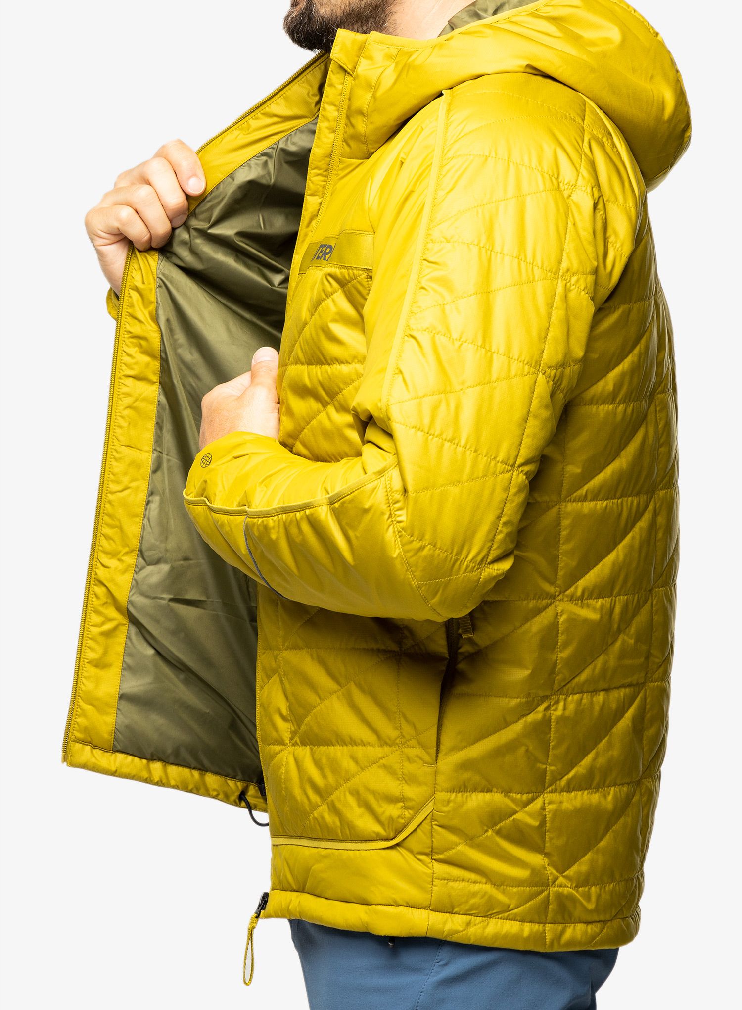 Jakna s postavom adidas TERREX Multi Synthetic Insulated Hooded Jkt - pulse olive