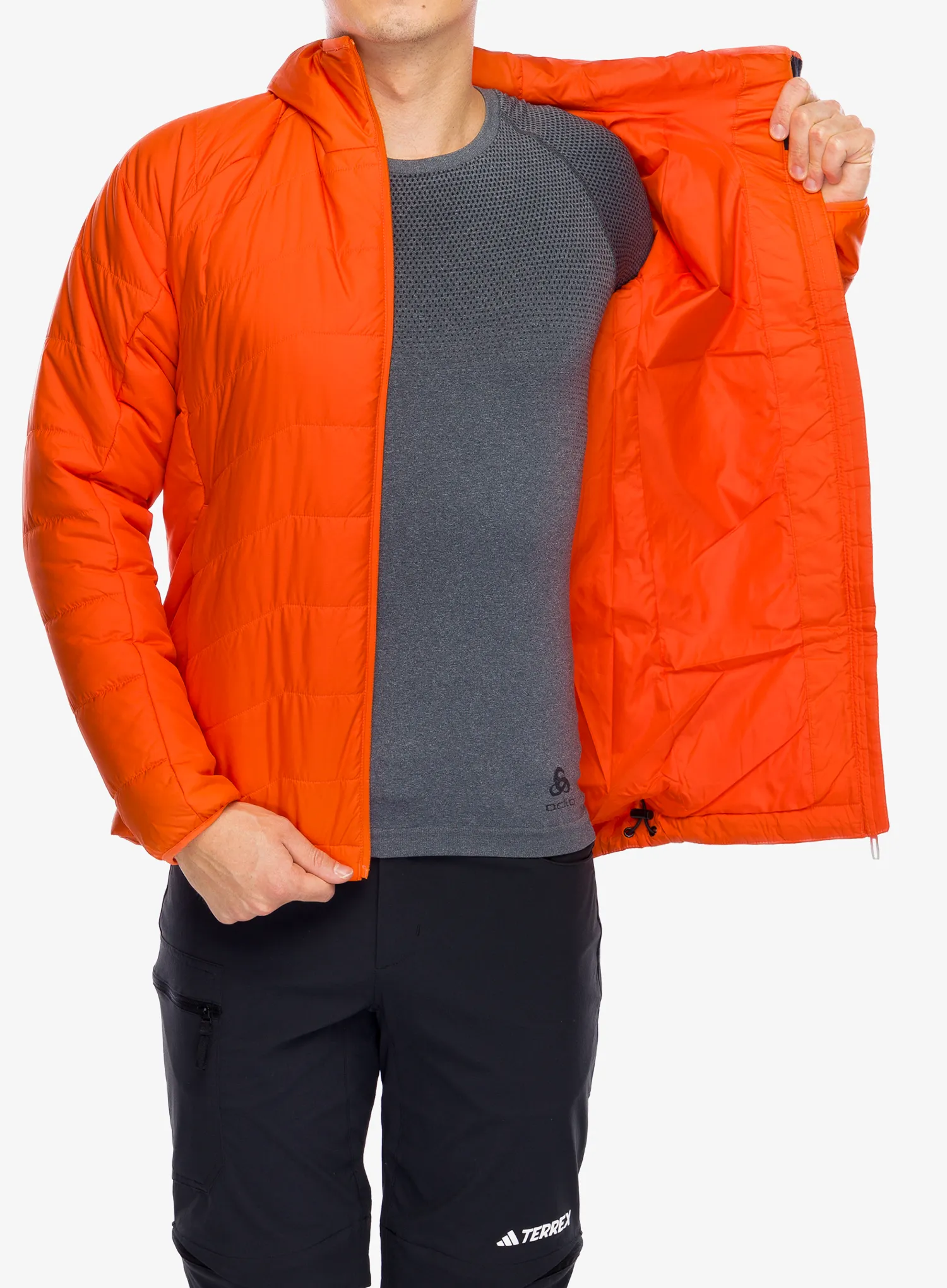 Jakna s postavom adidas TERREX Multi Synthetic Insulated Hooded Jkt - semi impact orange