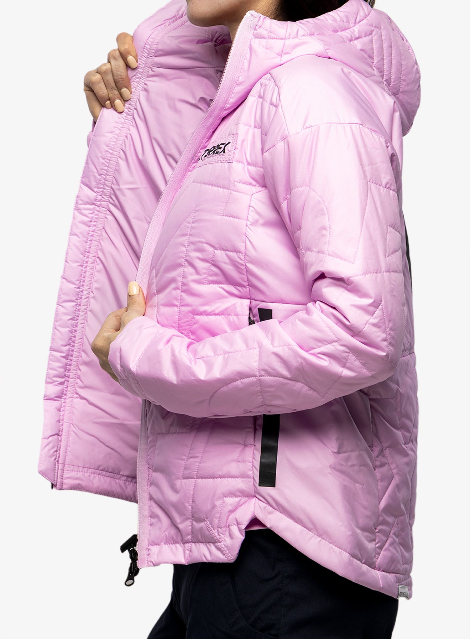 Jakna s postavom adidas TERREX Myshelter PrimaLoft Hooded Padded Jkt - bliss lilac