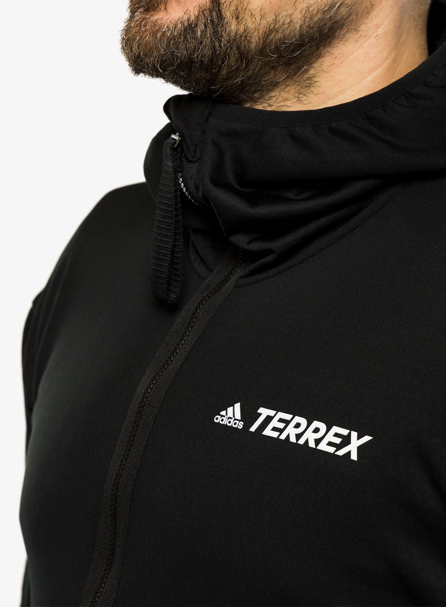Dukserica od flisa adidas TERREX Tech Flooce Light Hooded Fleece - black