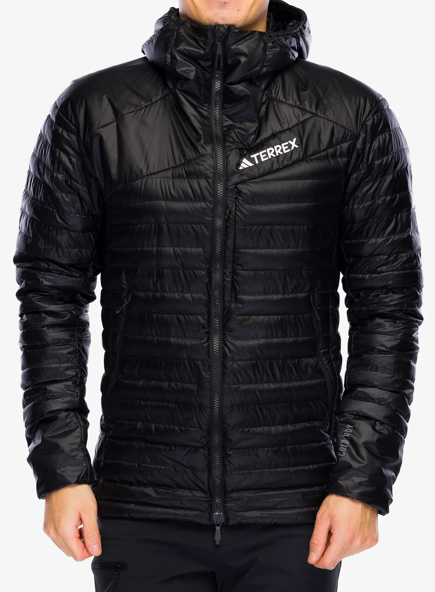 Pernata jakna adidas TERREX Techrock Down Hooded Jacket - black