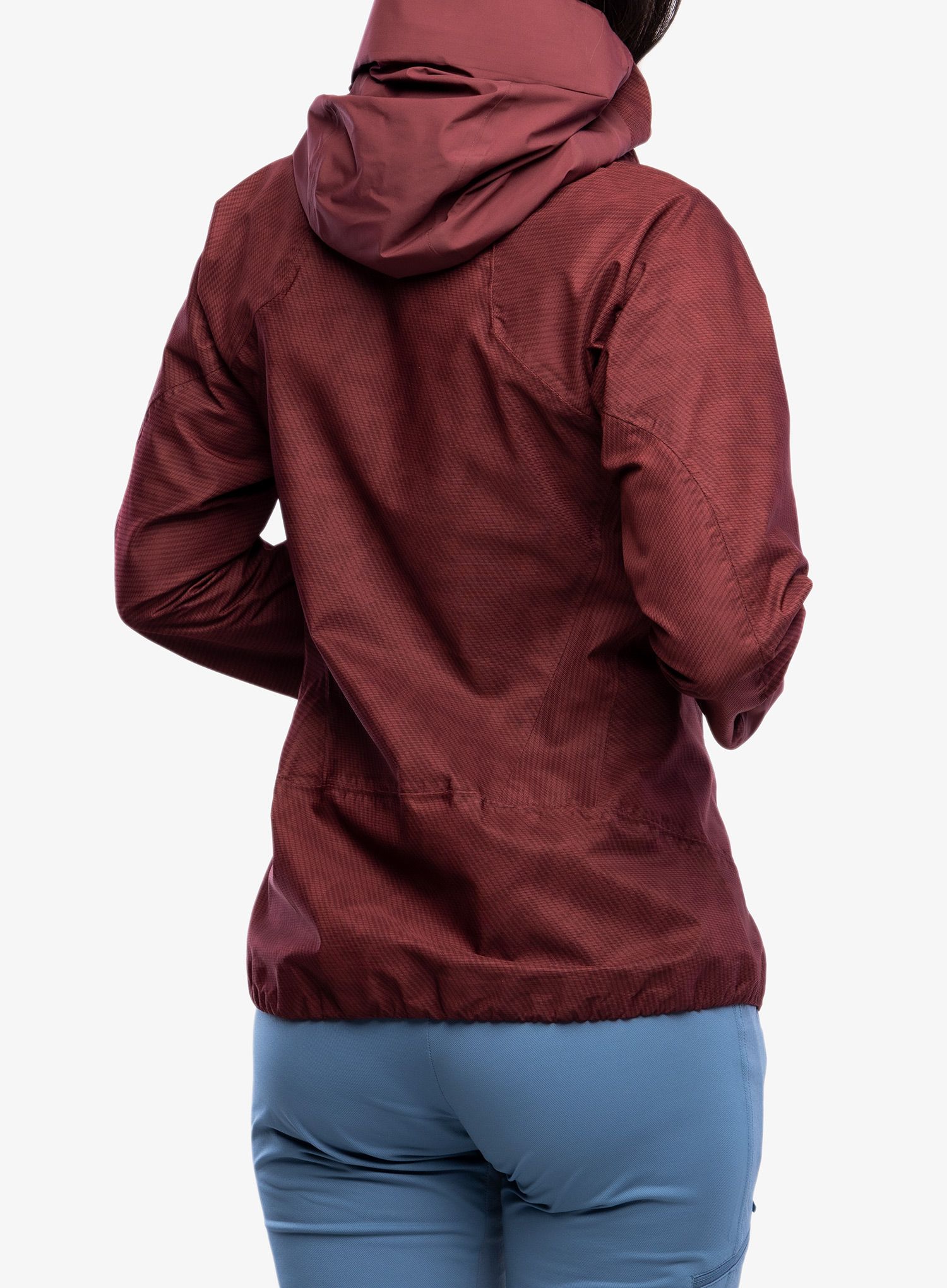Ženska kišna jakna adidas TERREX Techrock Primeknit RAIN.RDY Anorak - shadow red