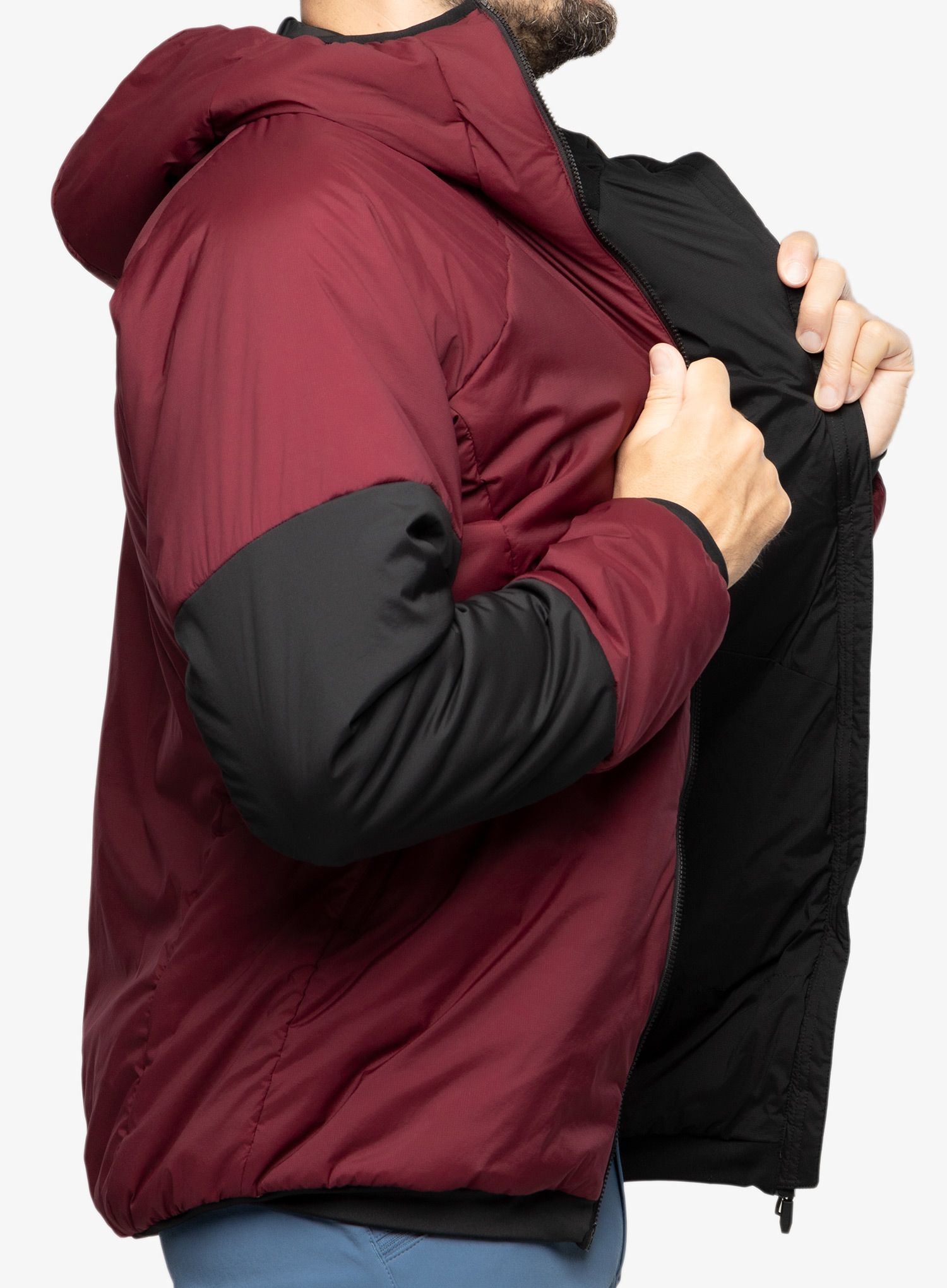 Jakna s postavom adidas TERREX Techrock Stretch PrimaLoft Hooded Jkt - shared/black