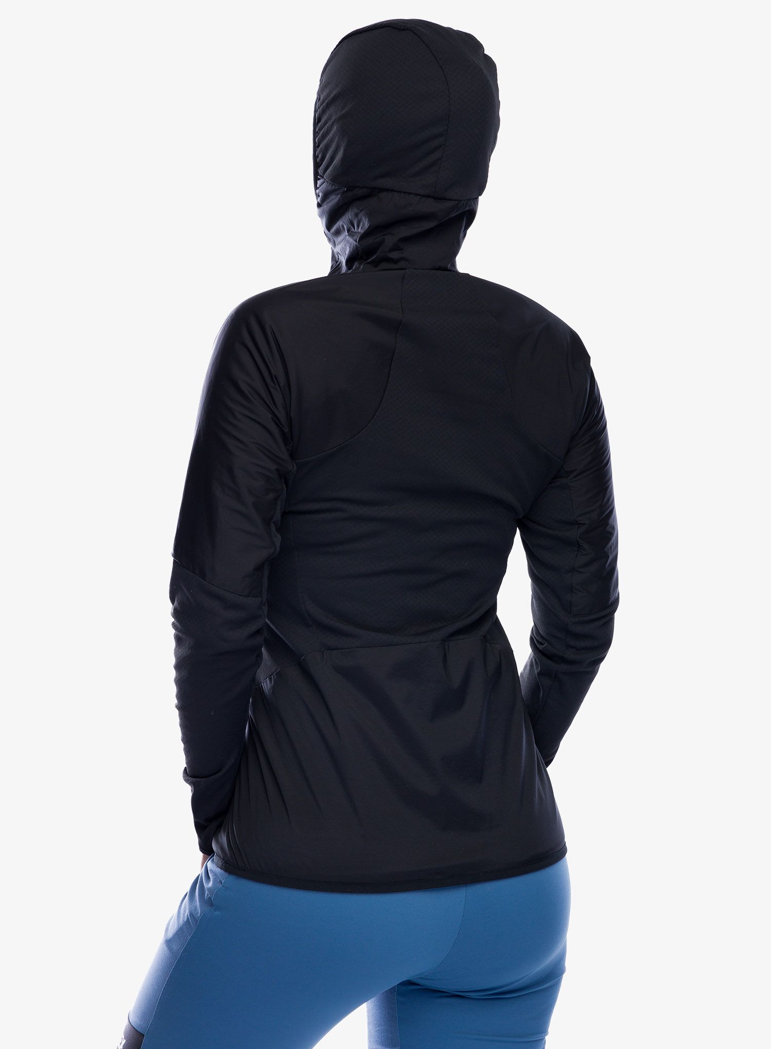 Dukserica s kapuljačom ženska adidas TERREX Techrock Ultralight Half Zip Hooded Fleece - black