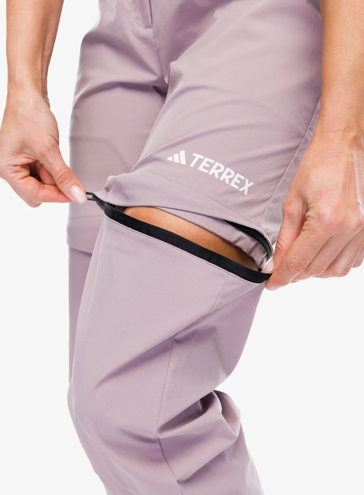 Ženske hlače adidas TERREX Utilitas Zip Off Pants - preloved fig/fig