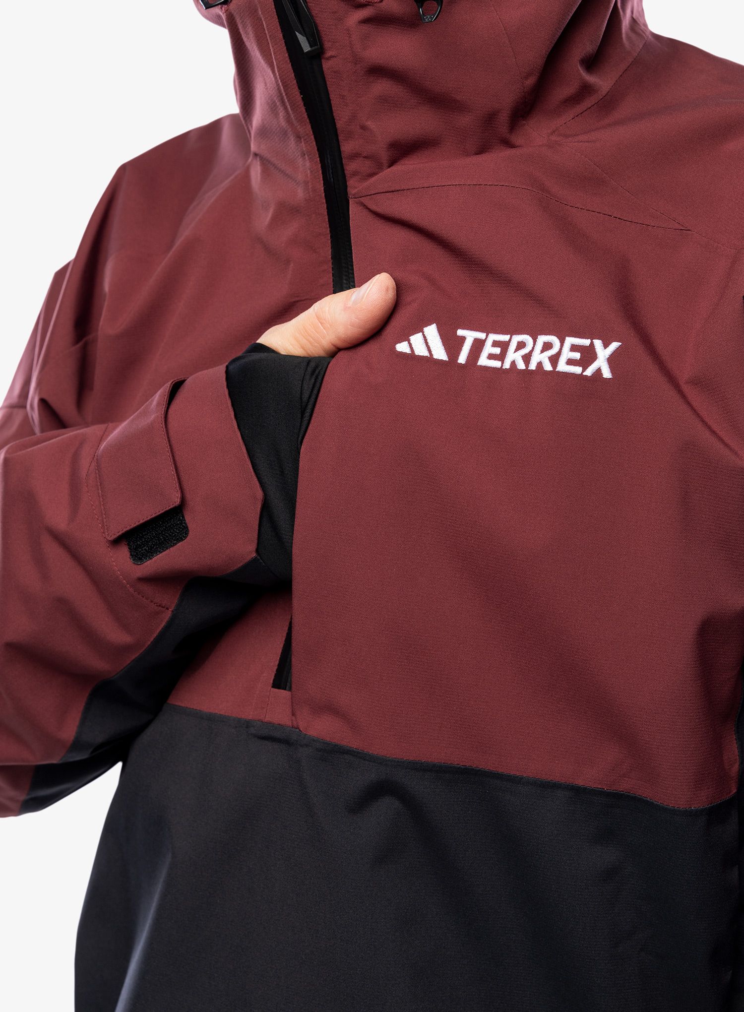 Skijaška jakna adidas TERREX Xperior 2L Lined RAIN.RDY Anorak - shadow red/black