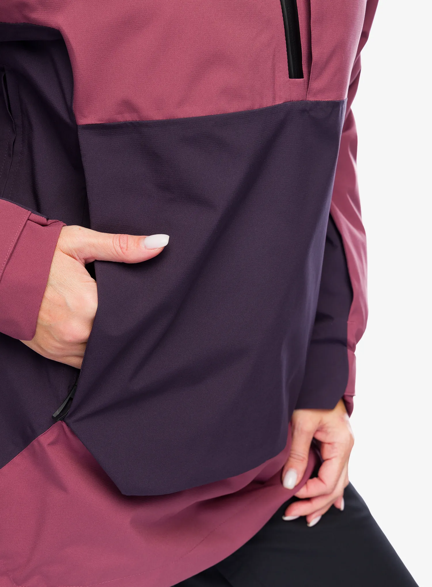 Ženska skijaška jakna adidas TERREX Xperior 2L Lined RAIN.RDY Anorak - quiet crimson/aurora black
