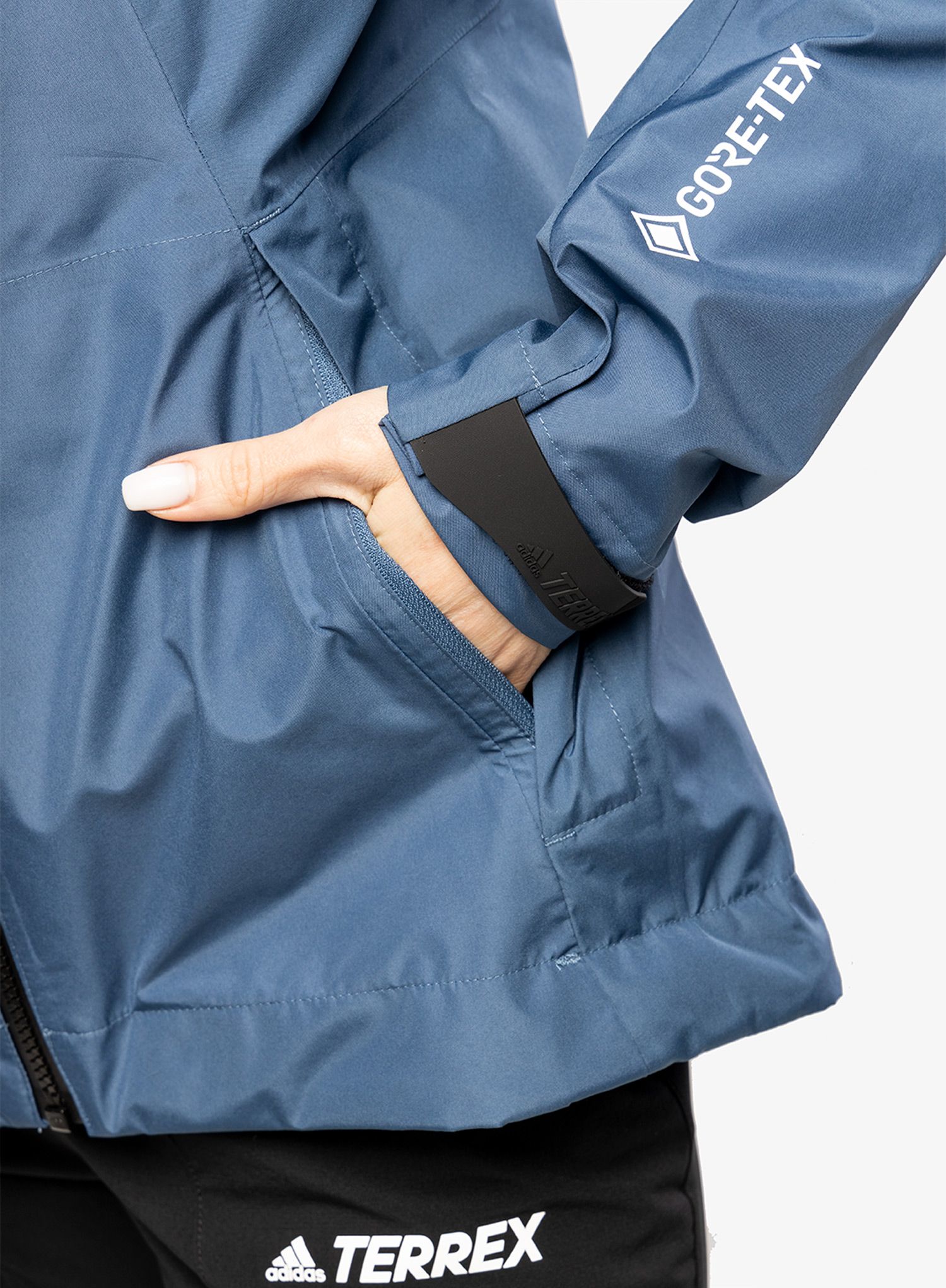 Ženska kišna jakna adidas TERREX Xperior GORE-TEX Paclite Rain Jacket - wonder steel