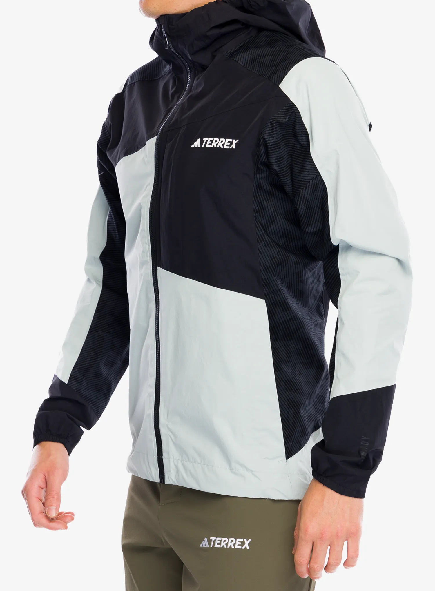 Kišna jakna adidas TERREX Xperior Hybrid Primeknit Rain Jkt - wonsil/black