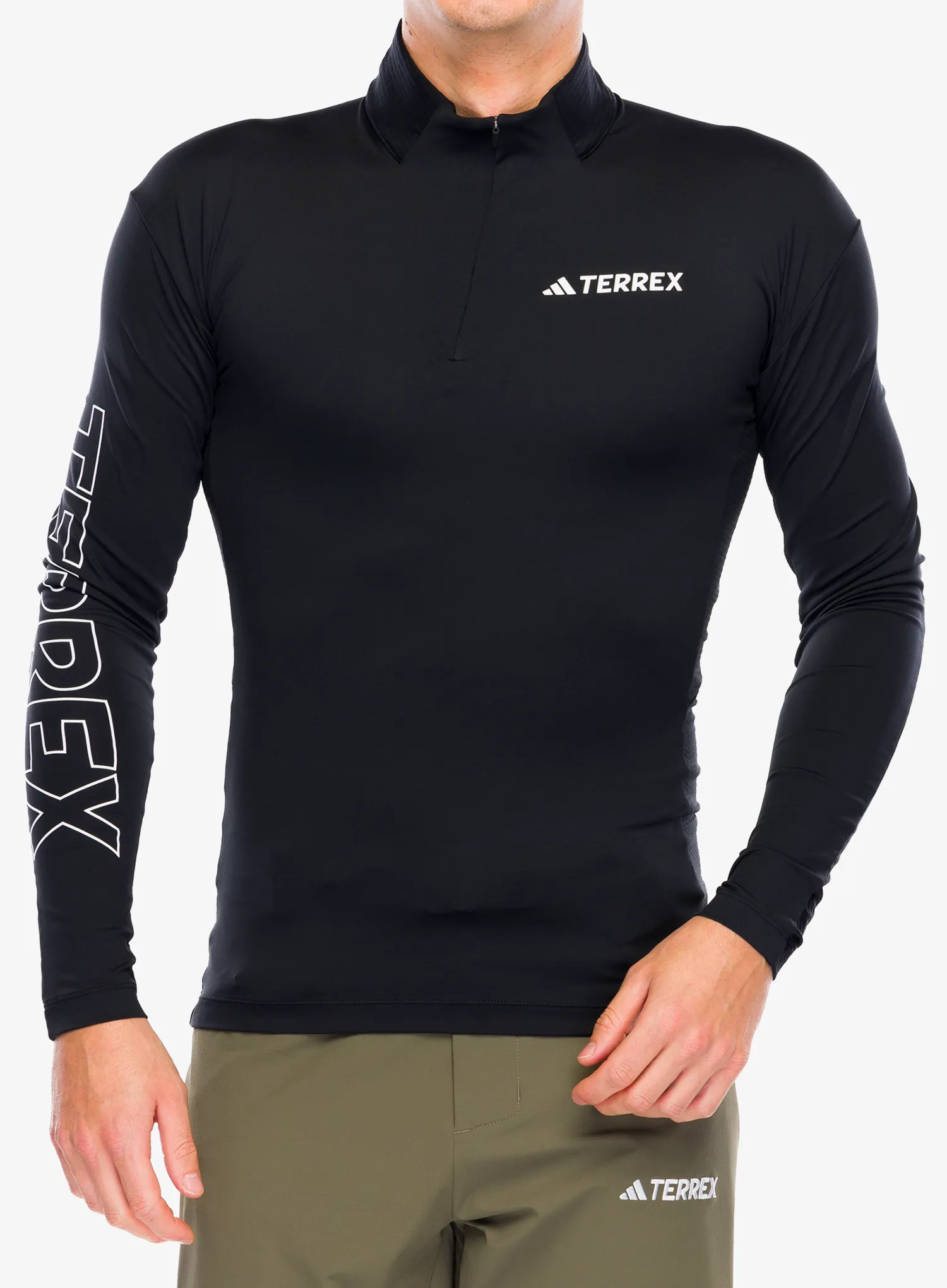 Dukserica s 1/2 patentnim zatvaračem adidas TERREX Xperior Longsleeve - black