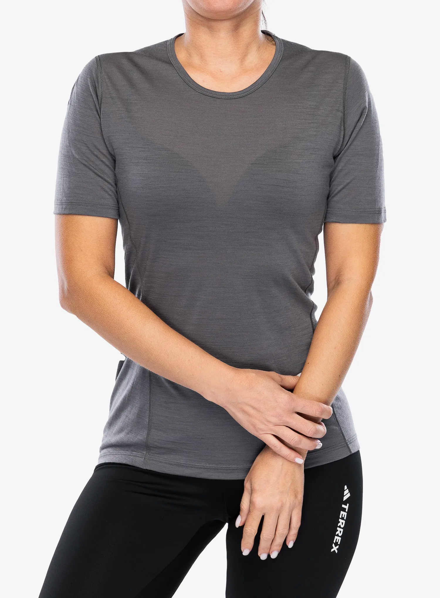 Ženska termoaktivna dukserica adidas TERREX Xperior Merino 150 Baselayer SS - grey five