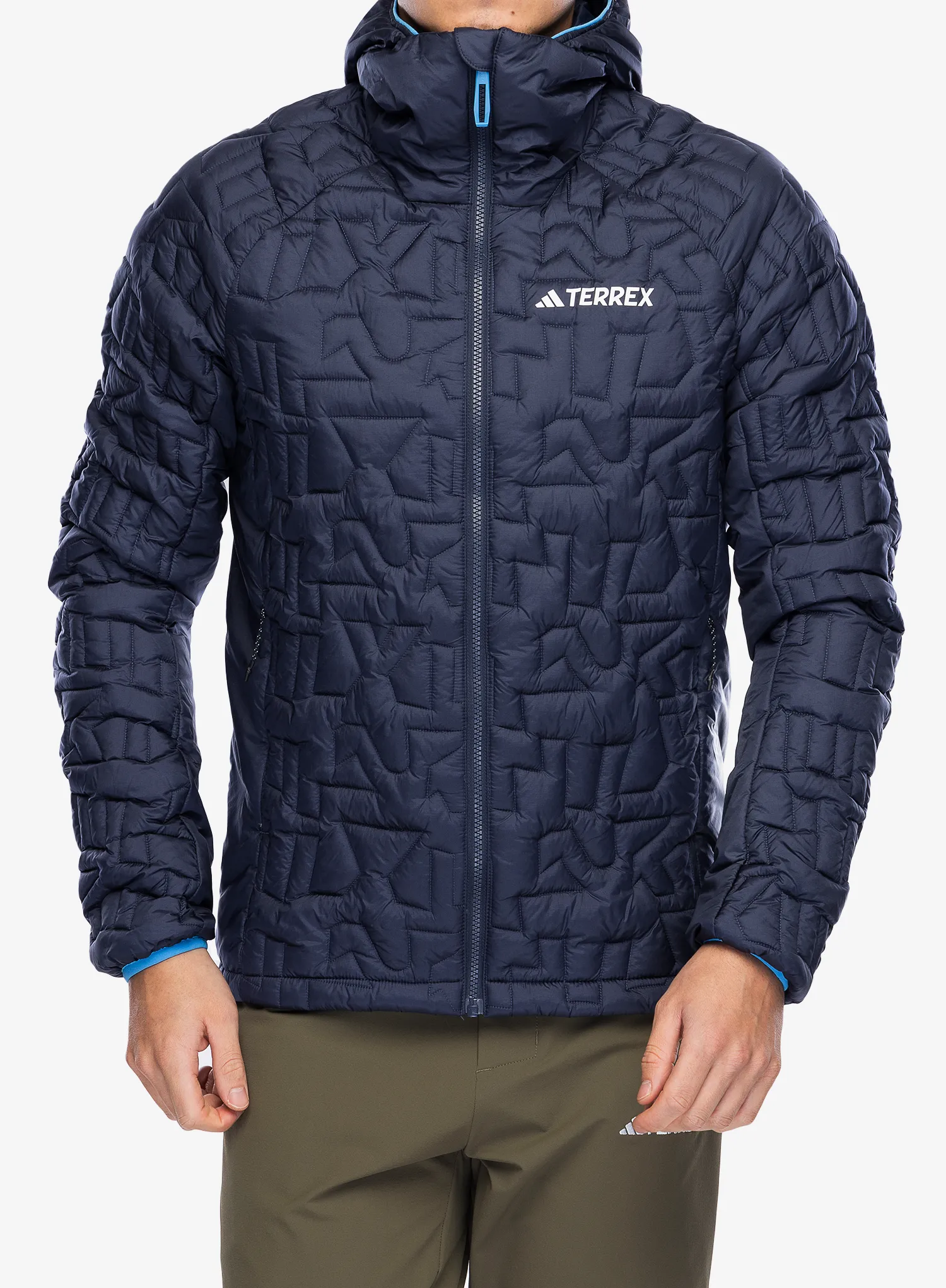 Jakna s postavom adidas TERREX Xperior PrimaLoft Loose Fill Insulated Hooded Jkt - shadow navy