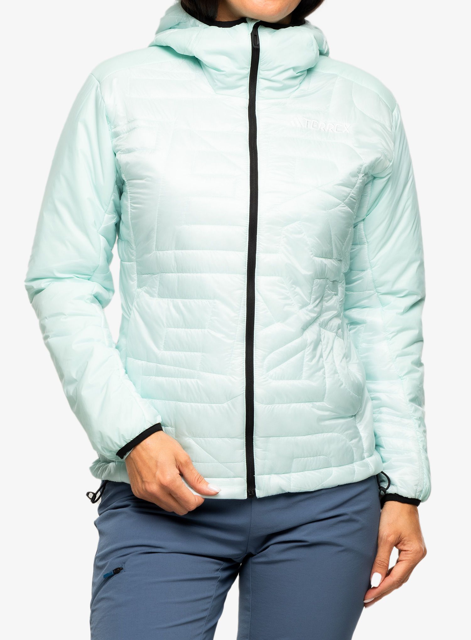 Jakna s postavom ženska adidas TERREX Xperior Varilite PrimaLoft Hooded Jacket - seflaq