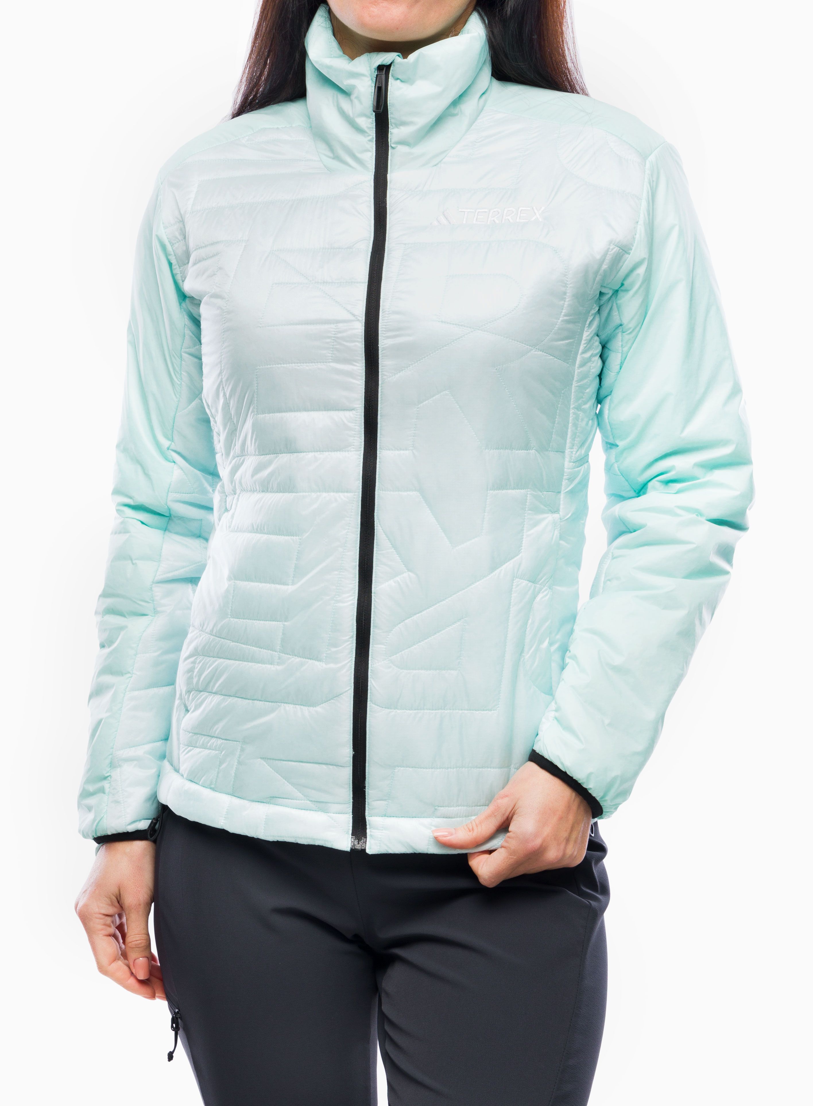 Jakna s postavom ženska adidas TERREX Xperior Varilite PrimaLoft - semi flash aqua