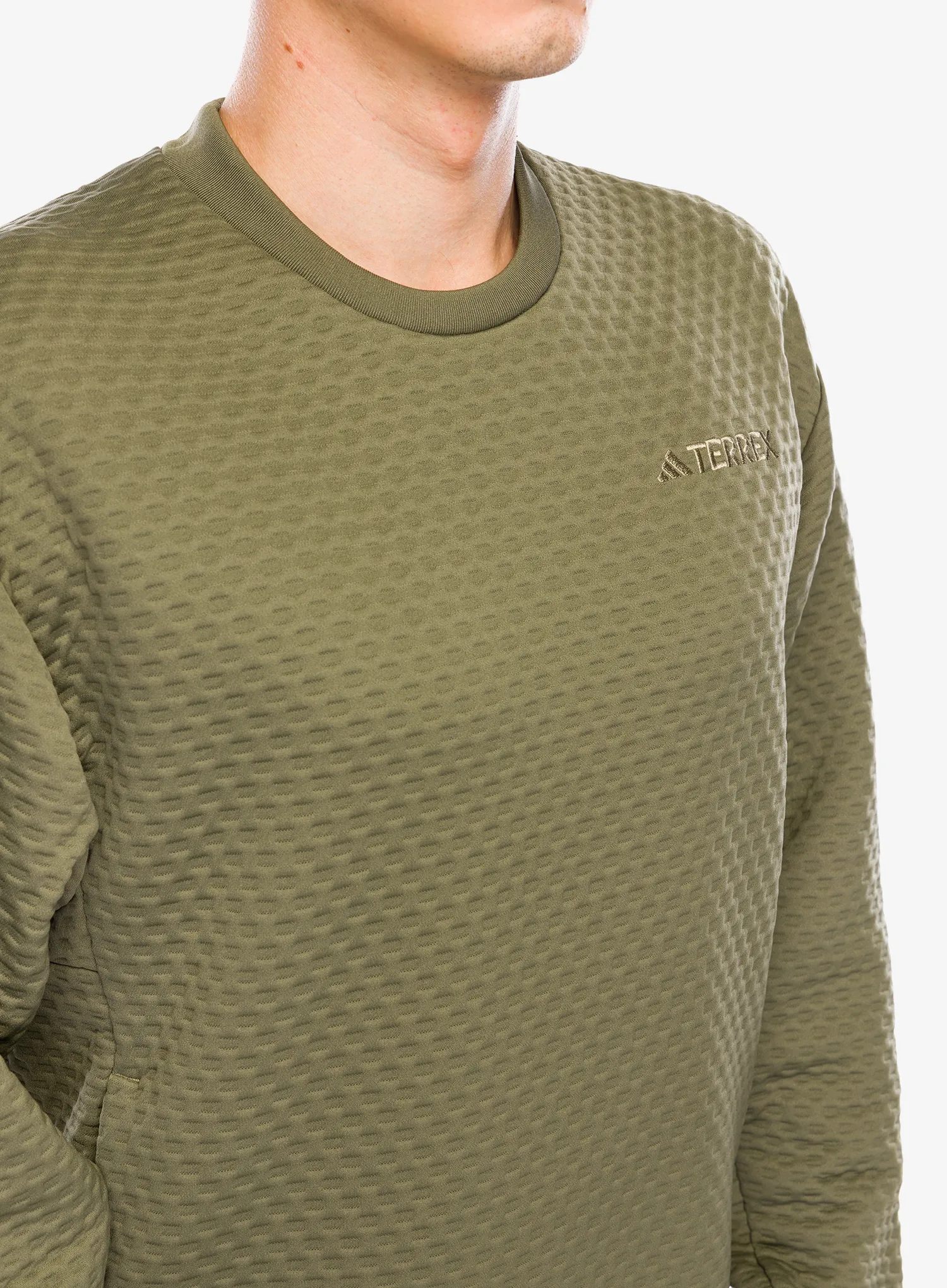 Dukserica adidas TERREX Xploric Crew Neck Sweater - olive strata